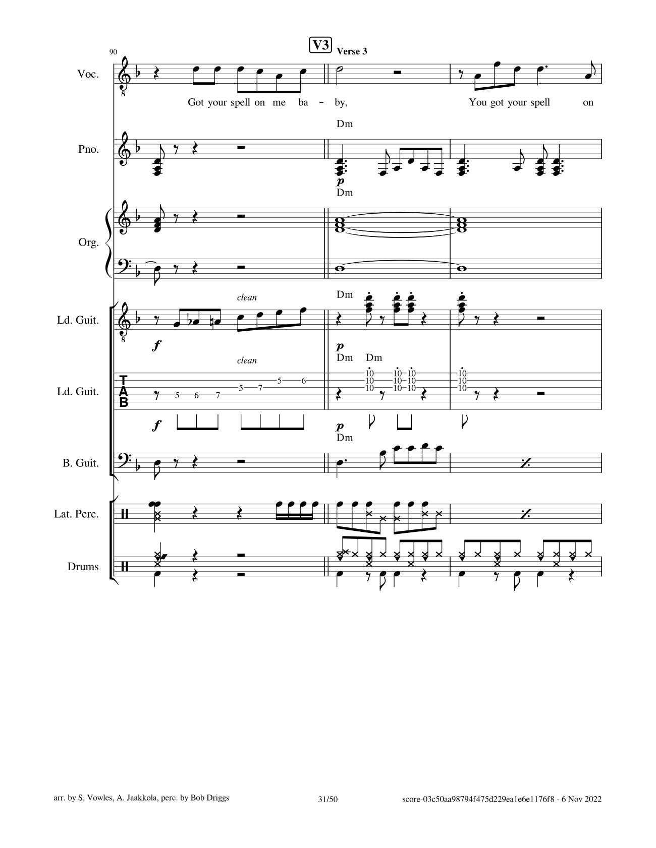 Page 31 of Sheet music PDF Black Magic Woman Sheet Guitar Lead, Bass, Organ - Santana