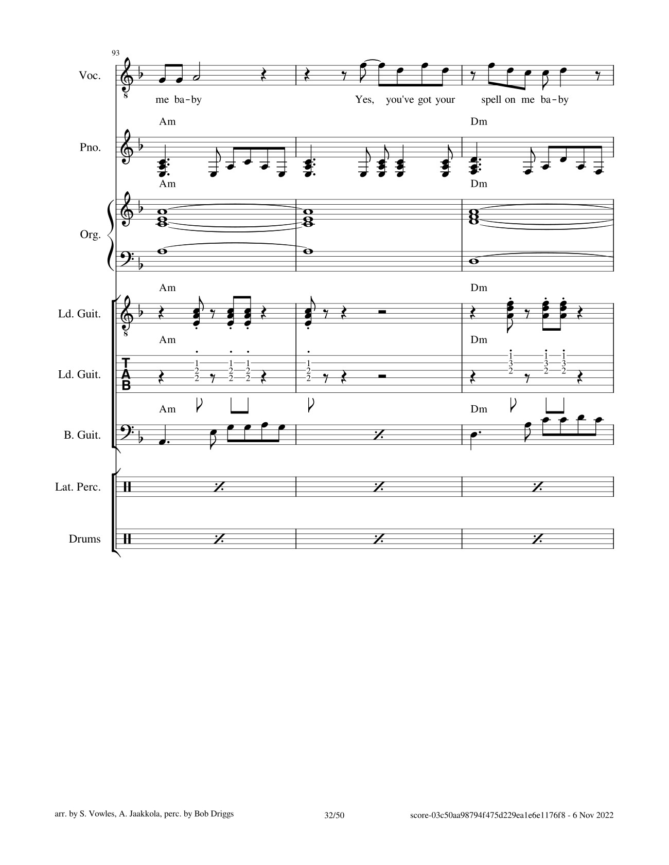 Page 32 of Sheet music PDF Black Magic Woman Sheet Guitar Lead, Bass, Organ - Santana