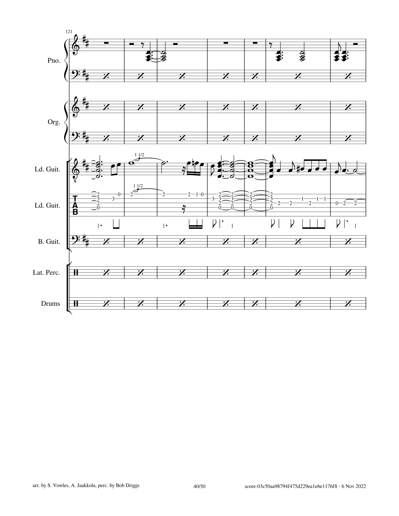 Page 40 of Sheet music PDF Black Magic Woman Sheet Guitar Lead, Bass, Organ - Santana