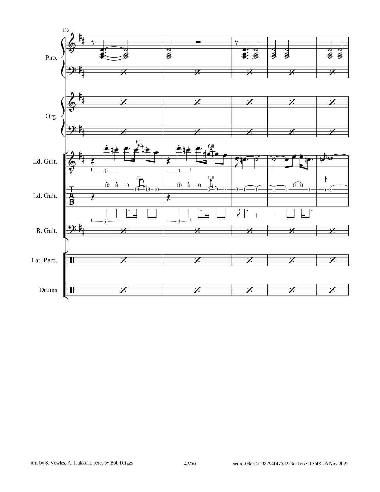 Page 42 of Sheet music PDF Black Magic Woman Sheet Guitar Lead, Bass, Organ - Santana