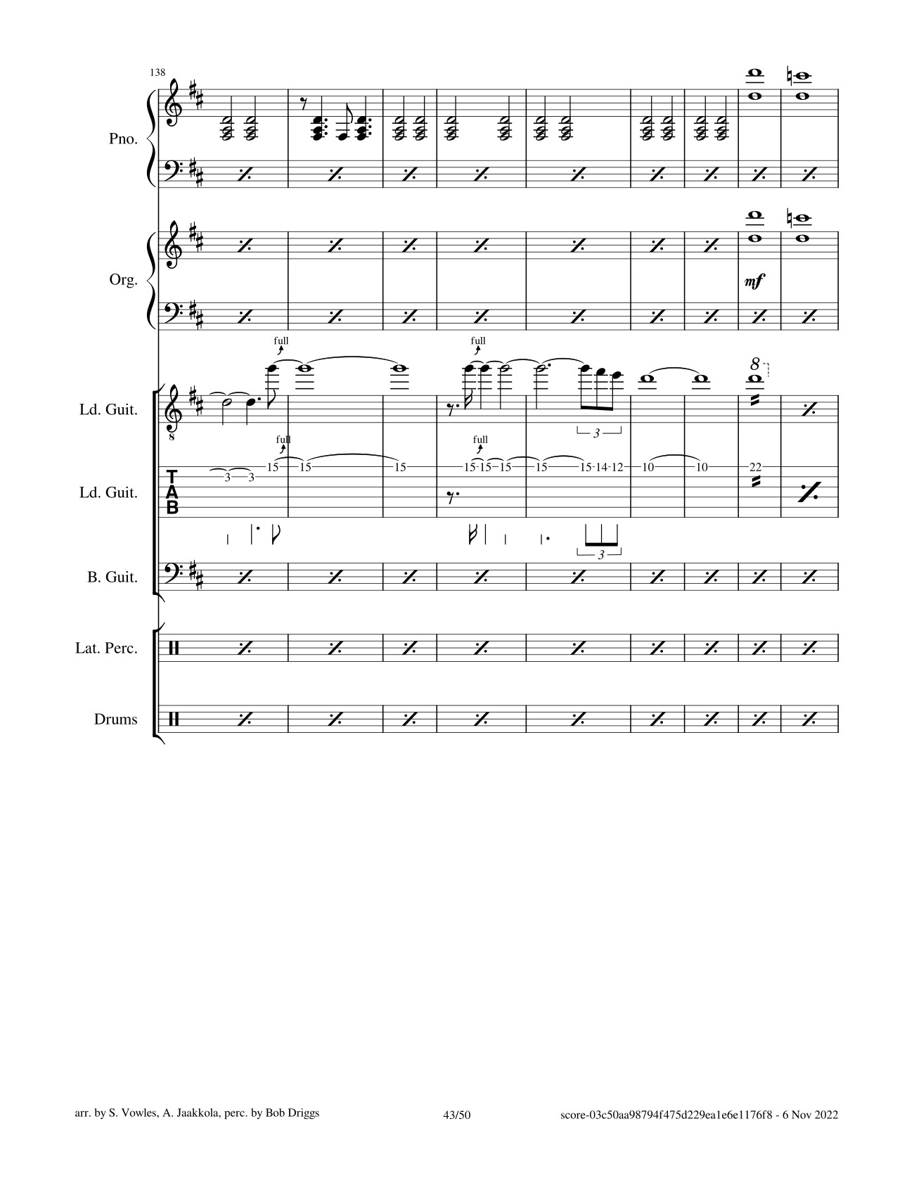Page 43 of Sheet music PDF Black Magic Woman Sheet Guitar Lead, Bass, Organ - Santana
