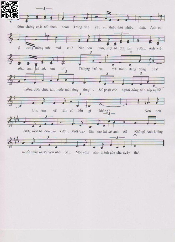 Page 2 of Sheet music PDF Góa phụ ngây thơ - Trần Thiện Thanh