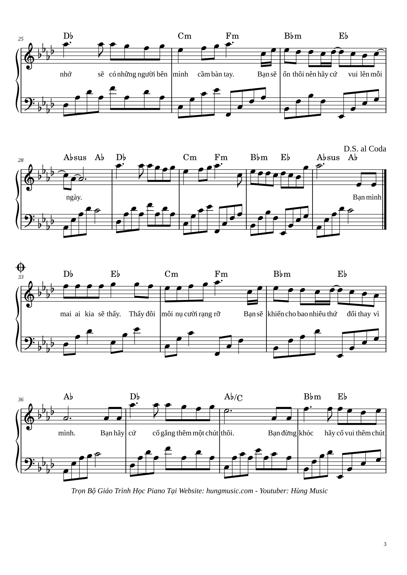 Page 3 of Sheet music PDF Piano Cứ Vui Lên Sheet Piano - Mỹ Tâmi