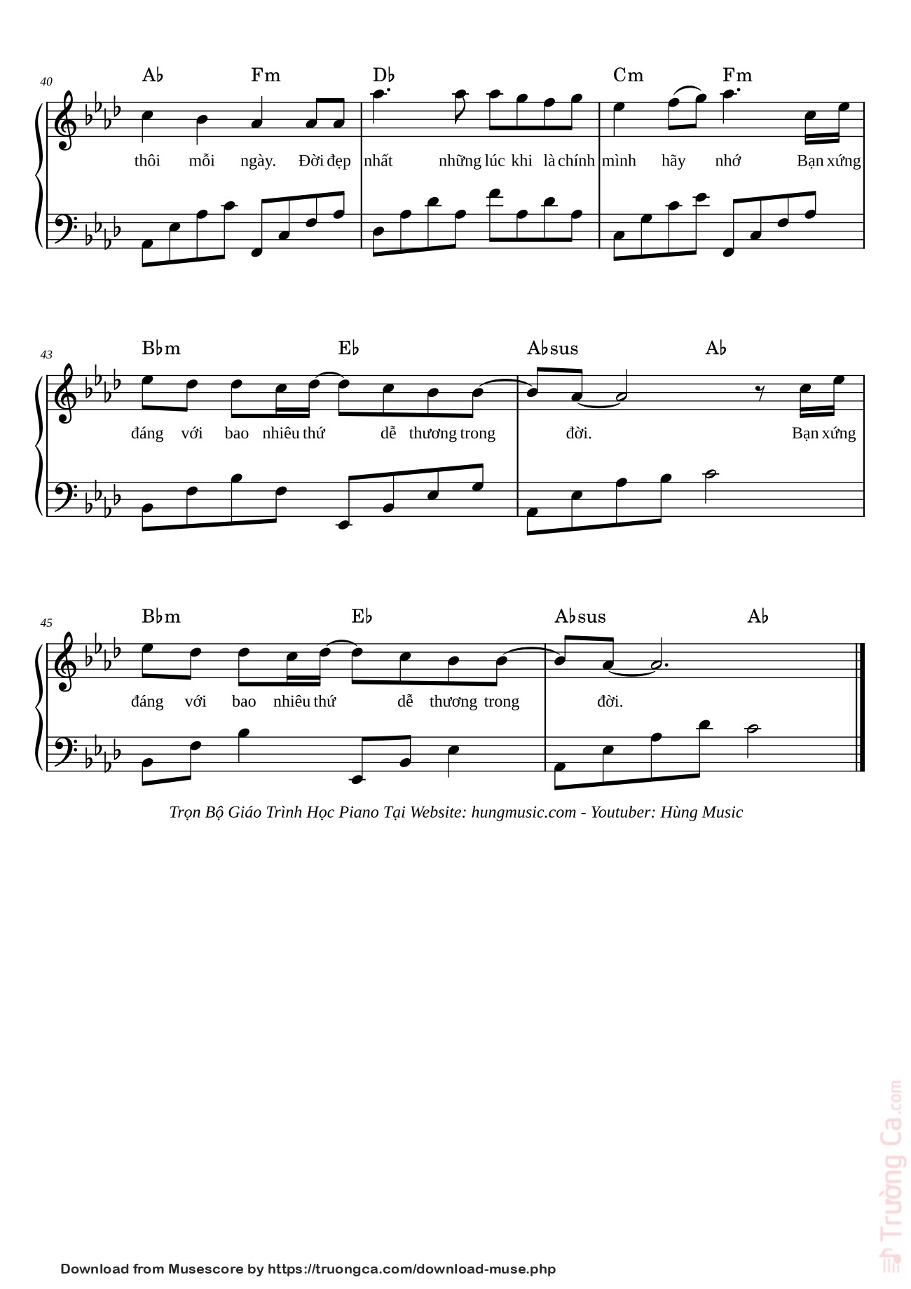 Page 4 of Sheet music PDF Piano Cứ Vui Lên Sheet Piano - Mỹ Tâmi