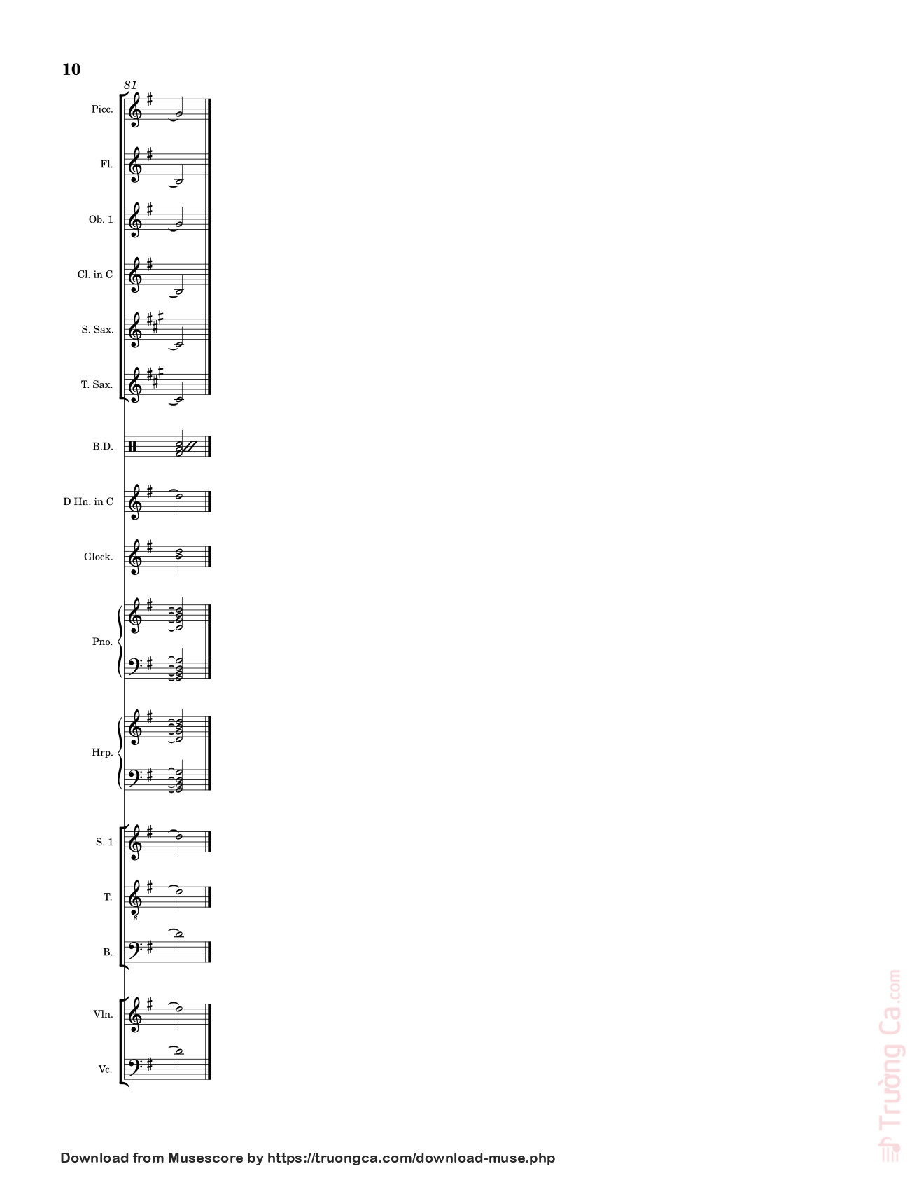 Page 10 of Sheet music PDF Lý Thường Kiệt Hành Khúc Sheet Piano -  Lê Hoàng Long