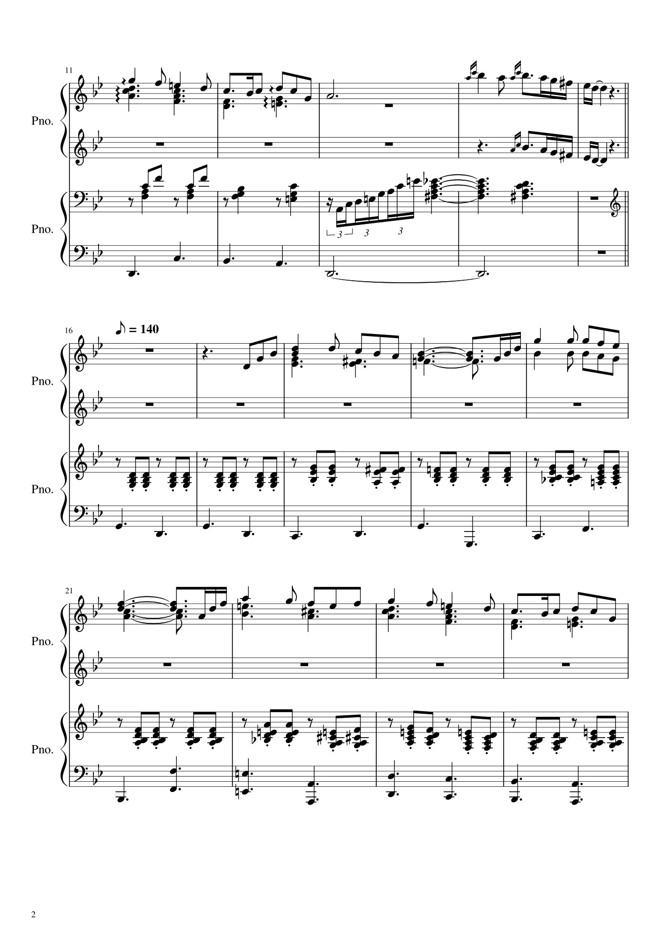 Page 2 of Sheet music PDF Howl