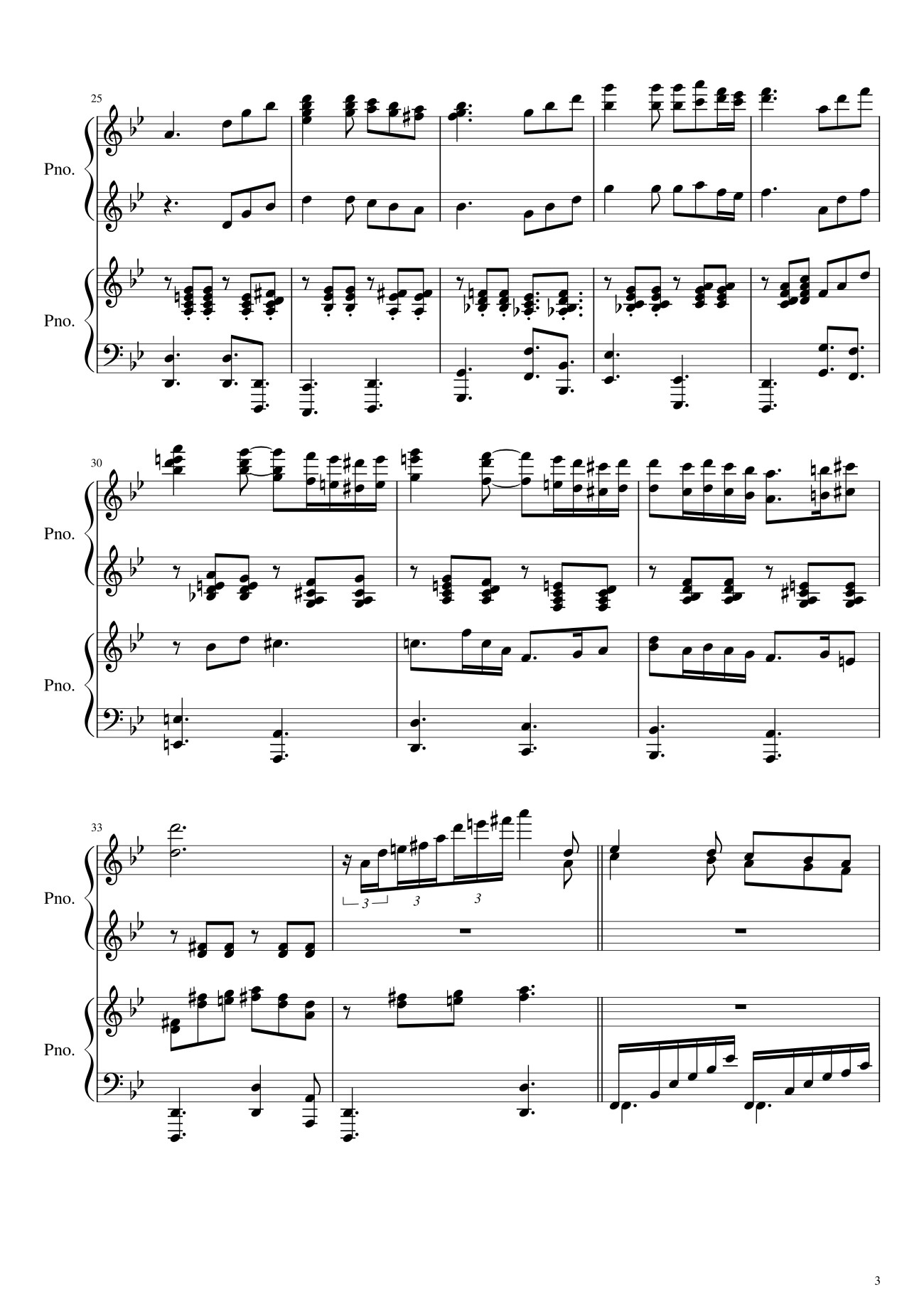 Page 3 of Sheet music PDF Howl