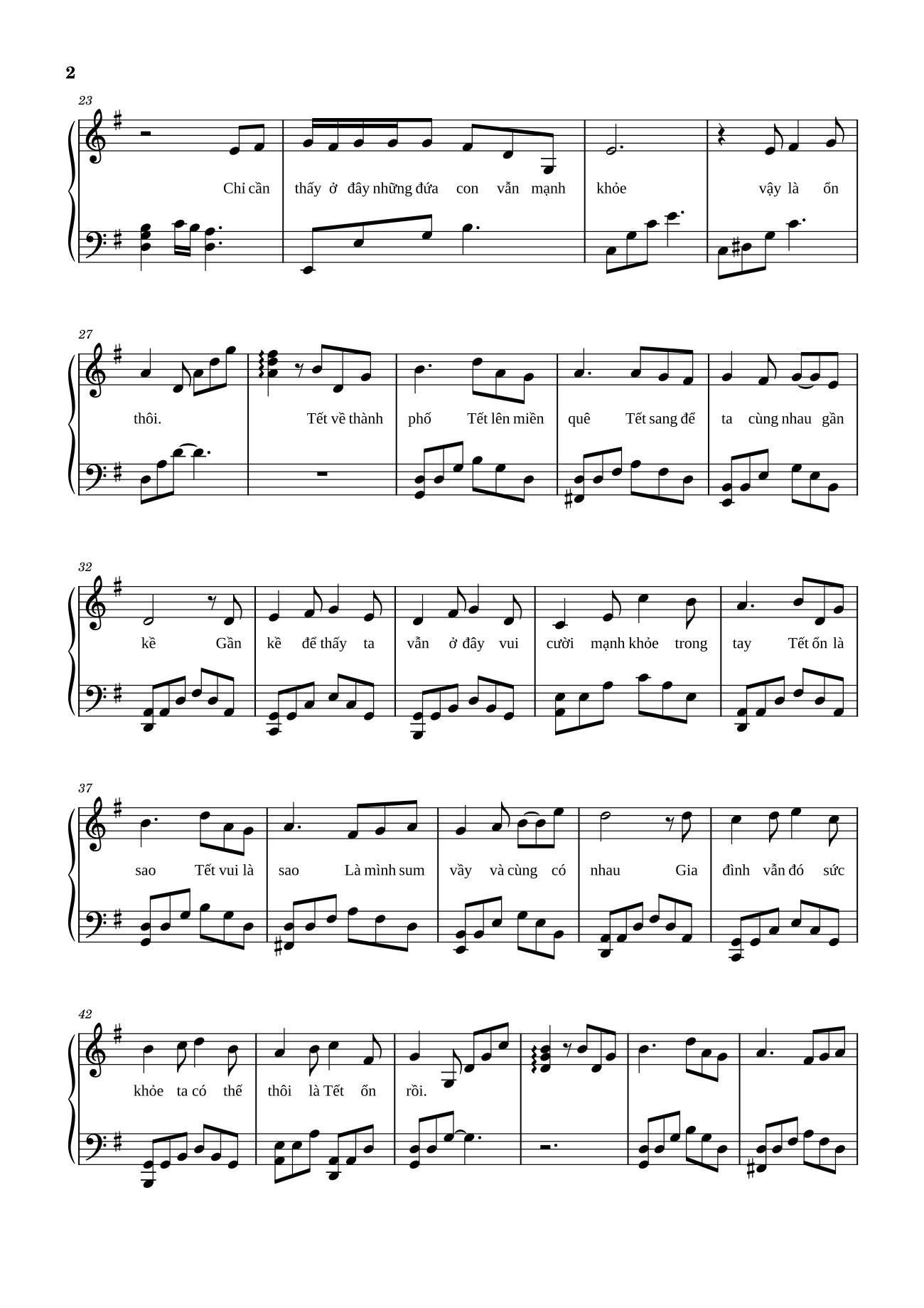 Page 2 of Sheet music PDF TẾT ỔN RỒI Sheet Piano -  Bùi Công Nam