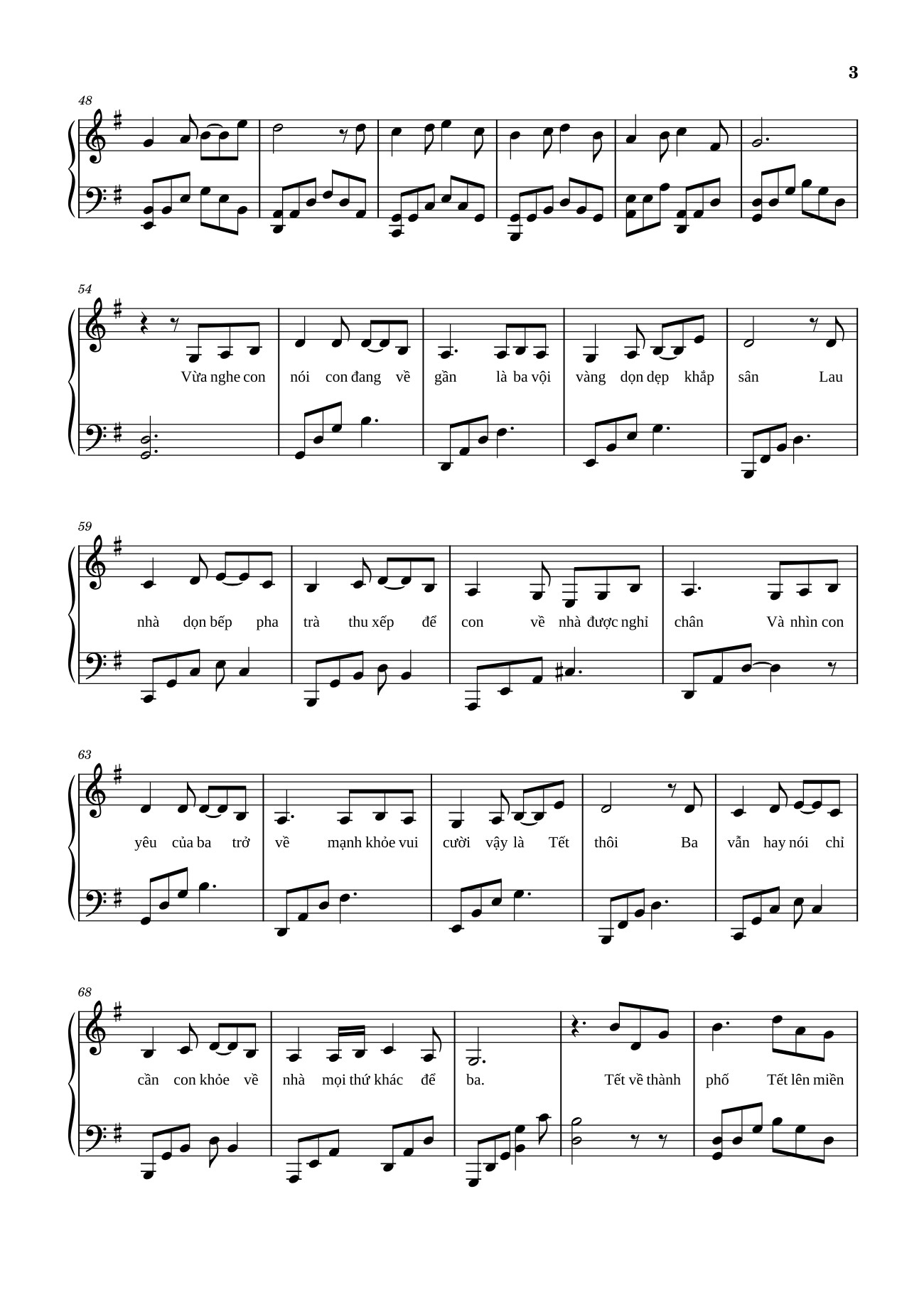Page 3 of Sheet music PDF TẾT ỔN RỒI Sheet Piano -  Bùi Công Nam