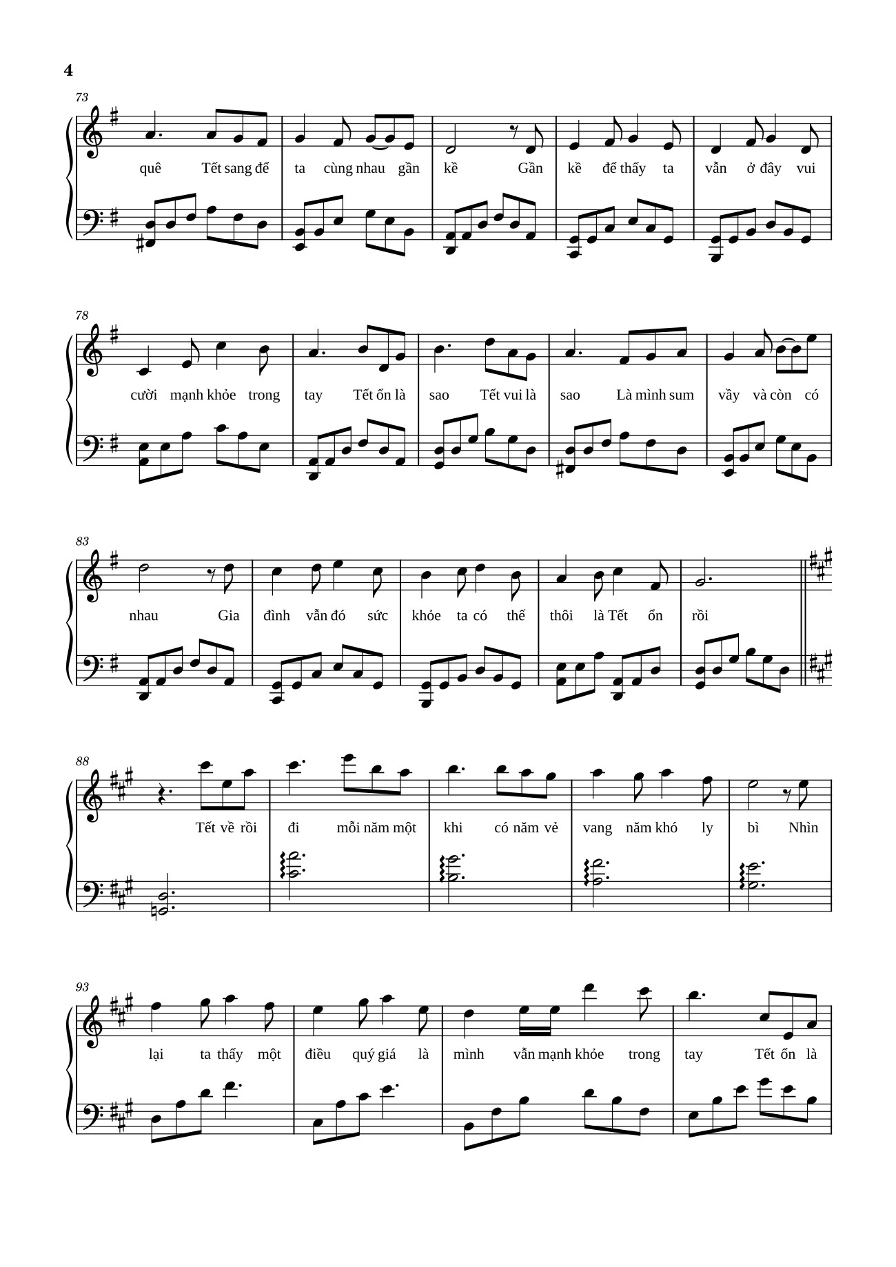 Page 4 of Sheet music PDF TẾT ỔN RỒI Sheet Piano -  Bùi Công Nam