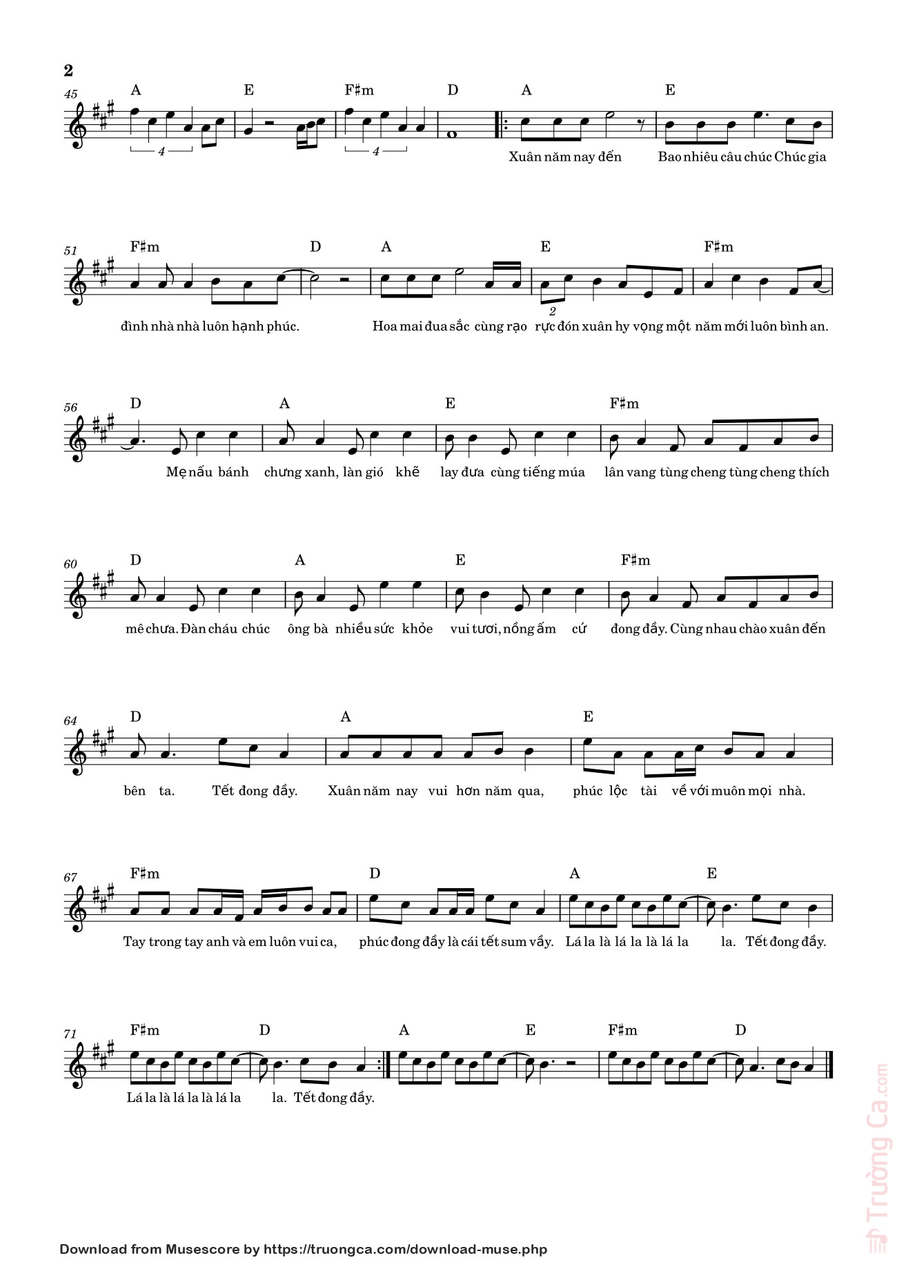 Ngoài đường đông vui tràn ngập bao tiếng ca, Trang 2