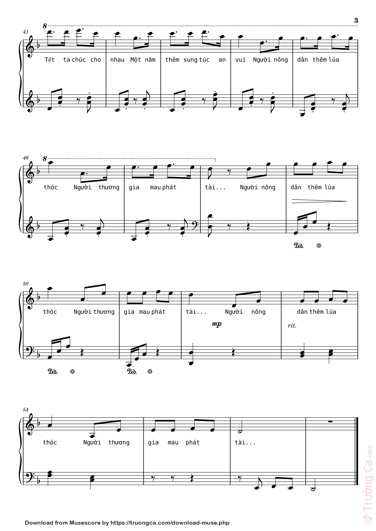 Page 3 of Sheet music PDF Ngày Tết quê em Sheet Piano - Ngo_Duong_Hoang_An