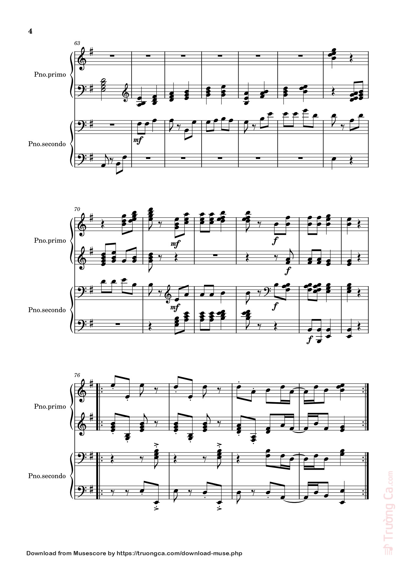 Page 4 of Sheet music PDF Ngày tết quê em Sheet 2 Piano - Từ Huy