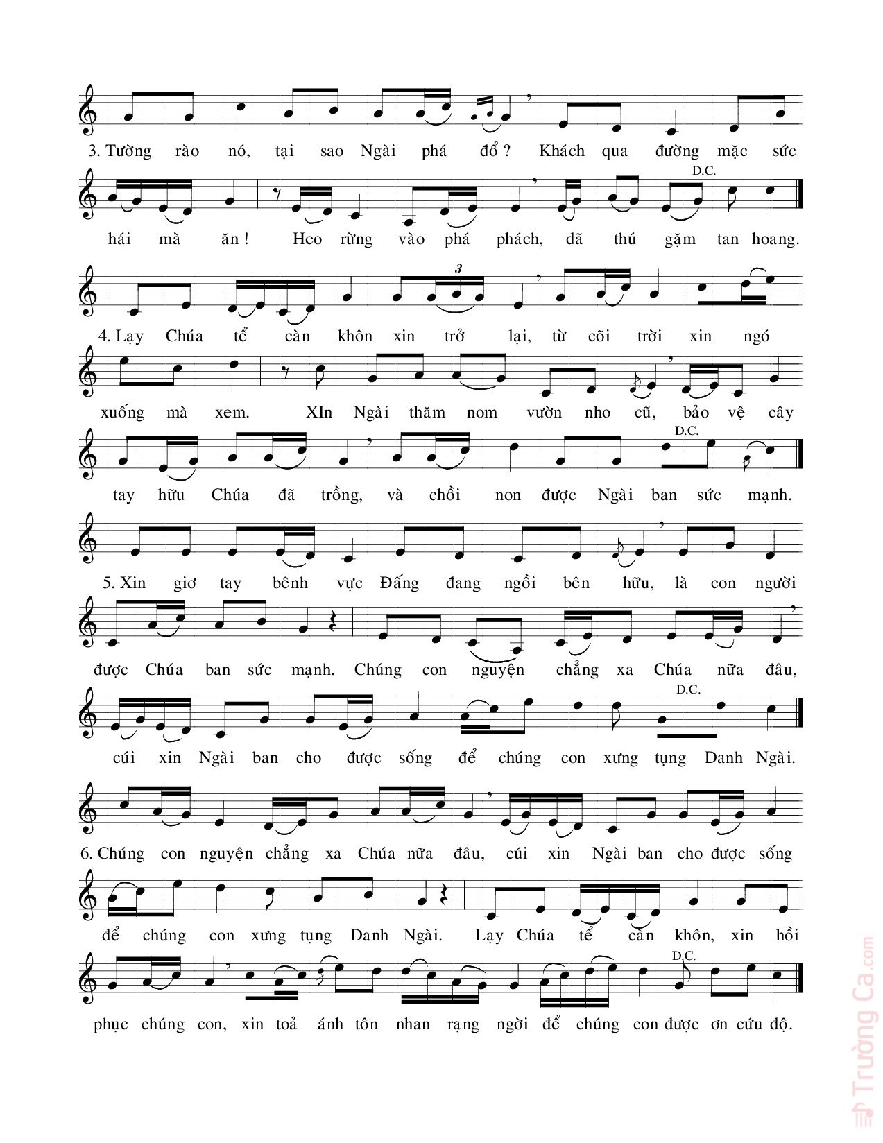 Page 2 of Sheet music PDF Thánh Vịnh 79, Chúa Nhật 4C Mùa Vọng - Xuân Thảo