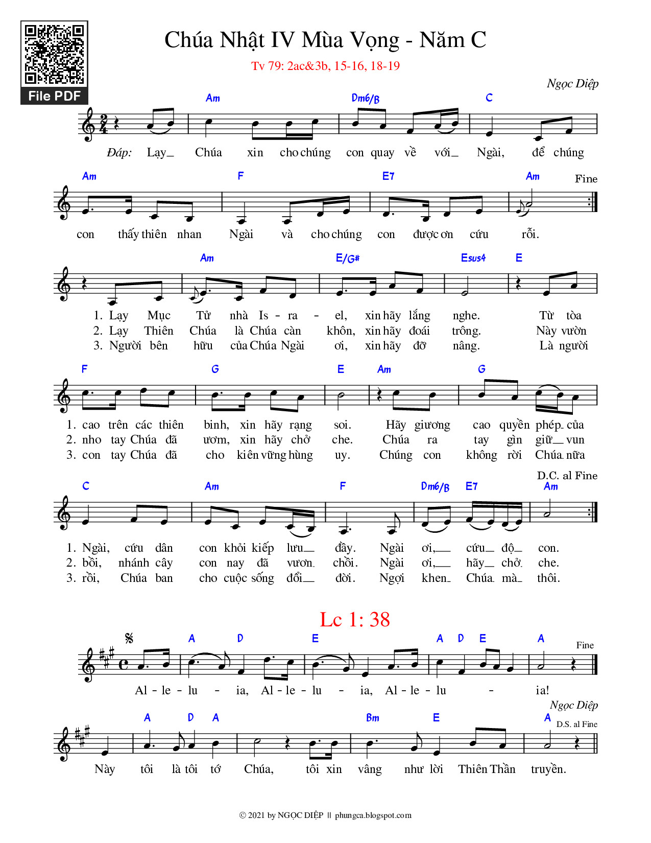 Thánh Vịnh 79, Chúa Nhật 4C Mùa Vọng