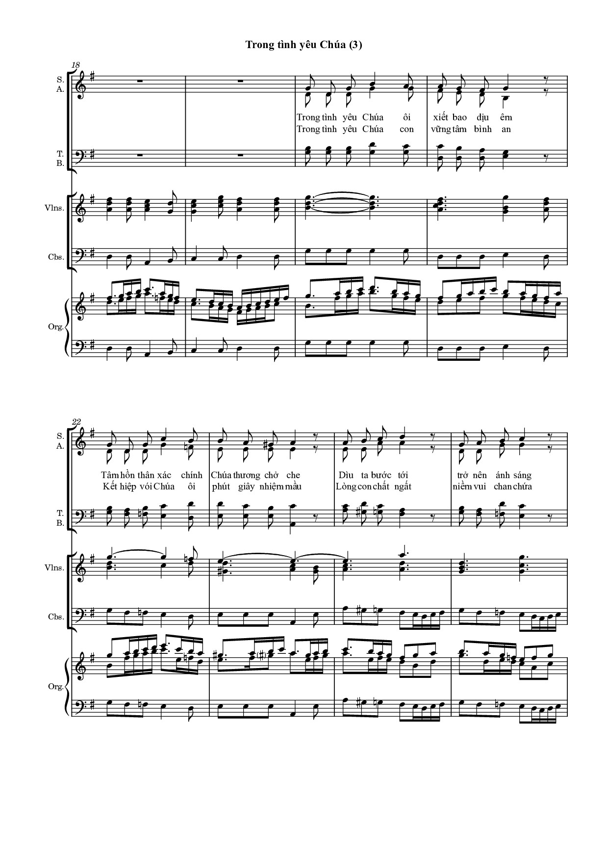 Page 3 of Sheet music PDF Trong Tình Yêu Chúa - Tiến Linh
