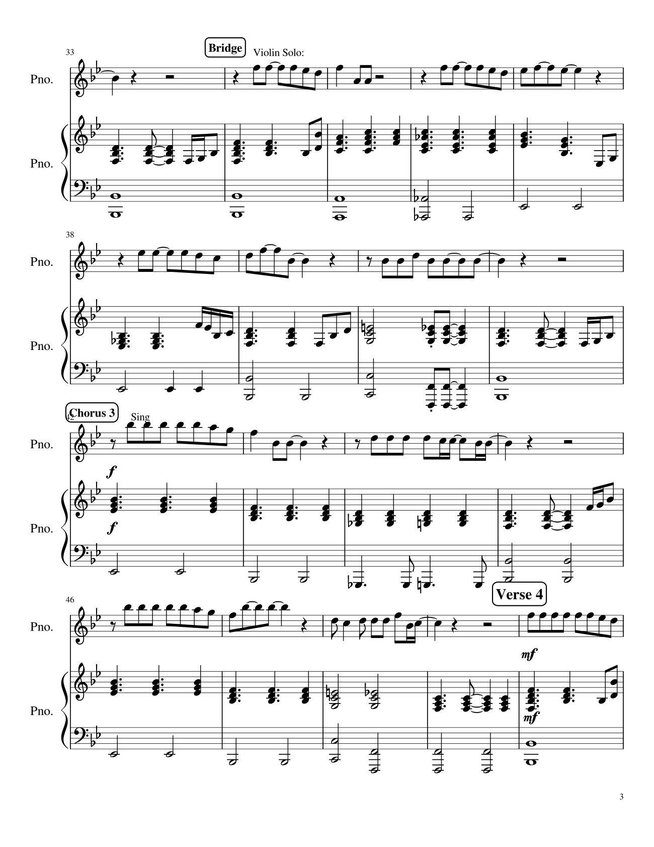 Page 3 of Sheet music PDF Make You Feel My Love Sheet Piano - Spencercook