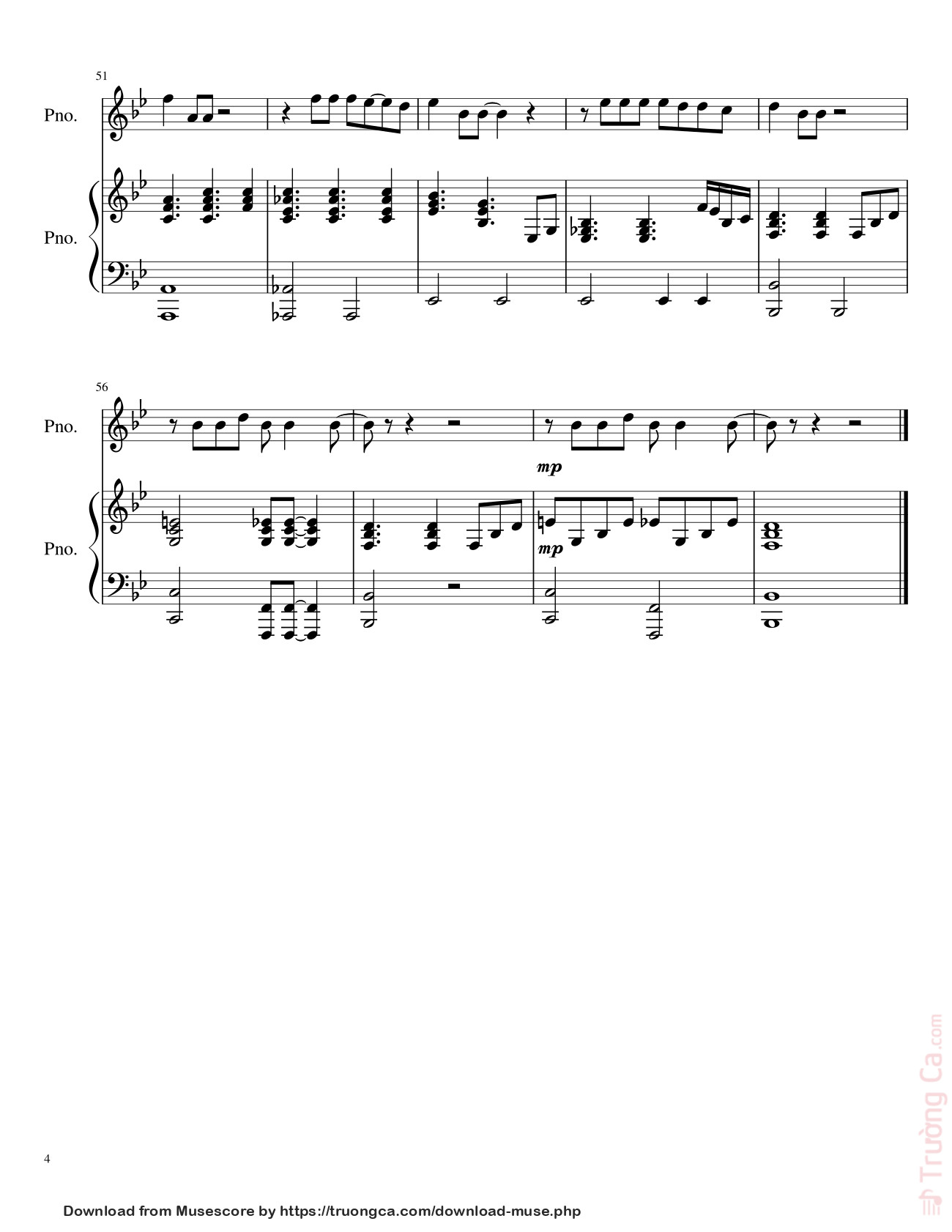 Page 4 of Sheet music PDF Make You Feel My Love Sheet Piano - Spencercook