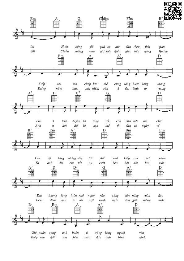 Page 2 of Sheet music PDF Gợi giấc mơ xưa - Lê Hoàng Long