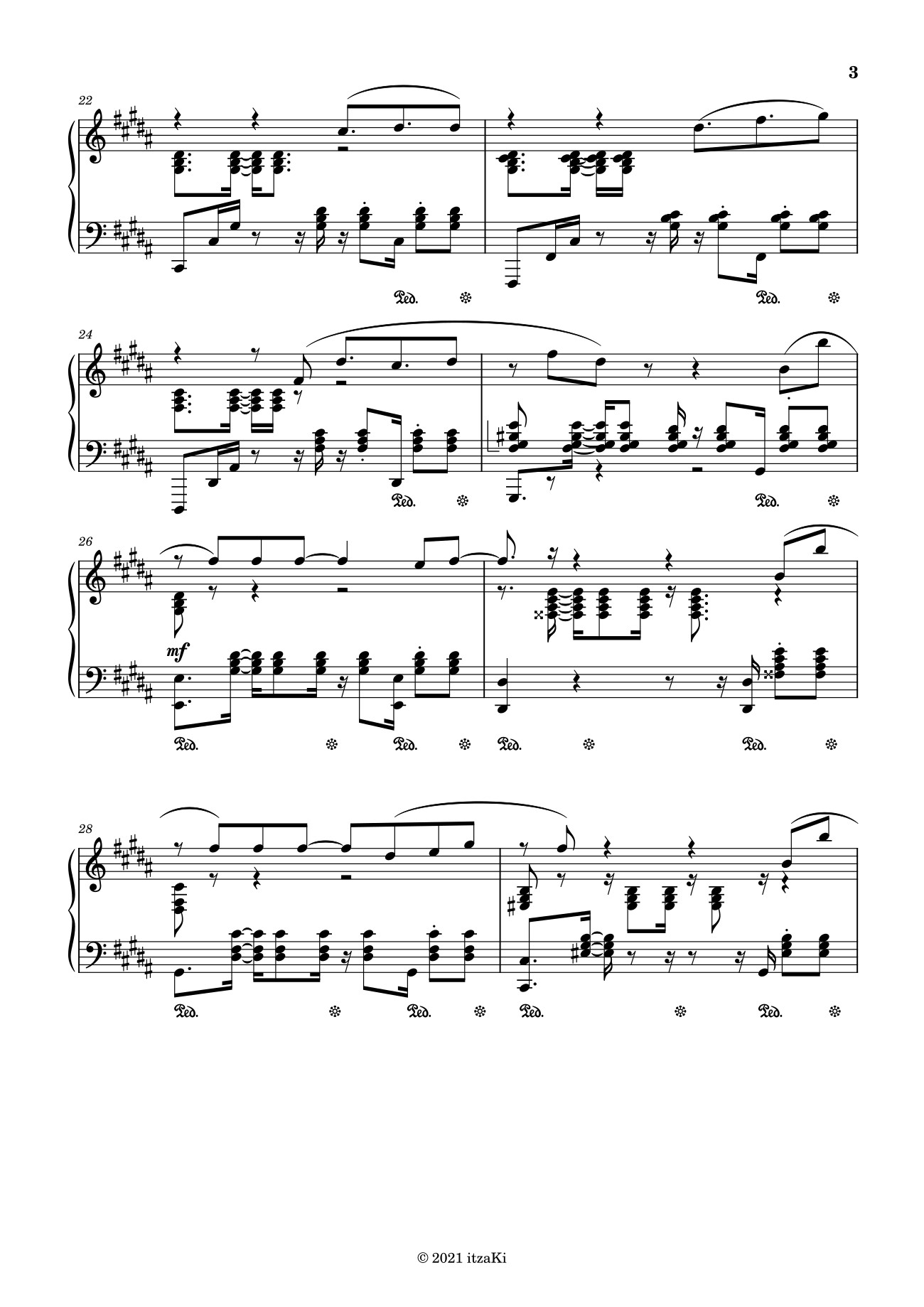 Page 3 of Sheet music PDF Piano EVERBLUE - Blue Period OP - ItzaKi
