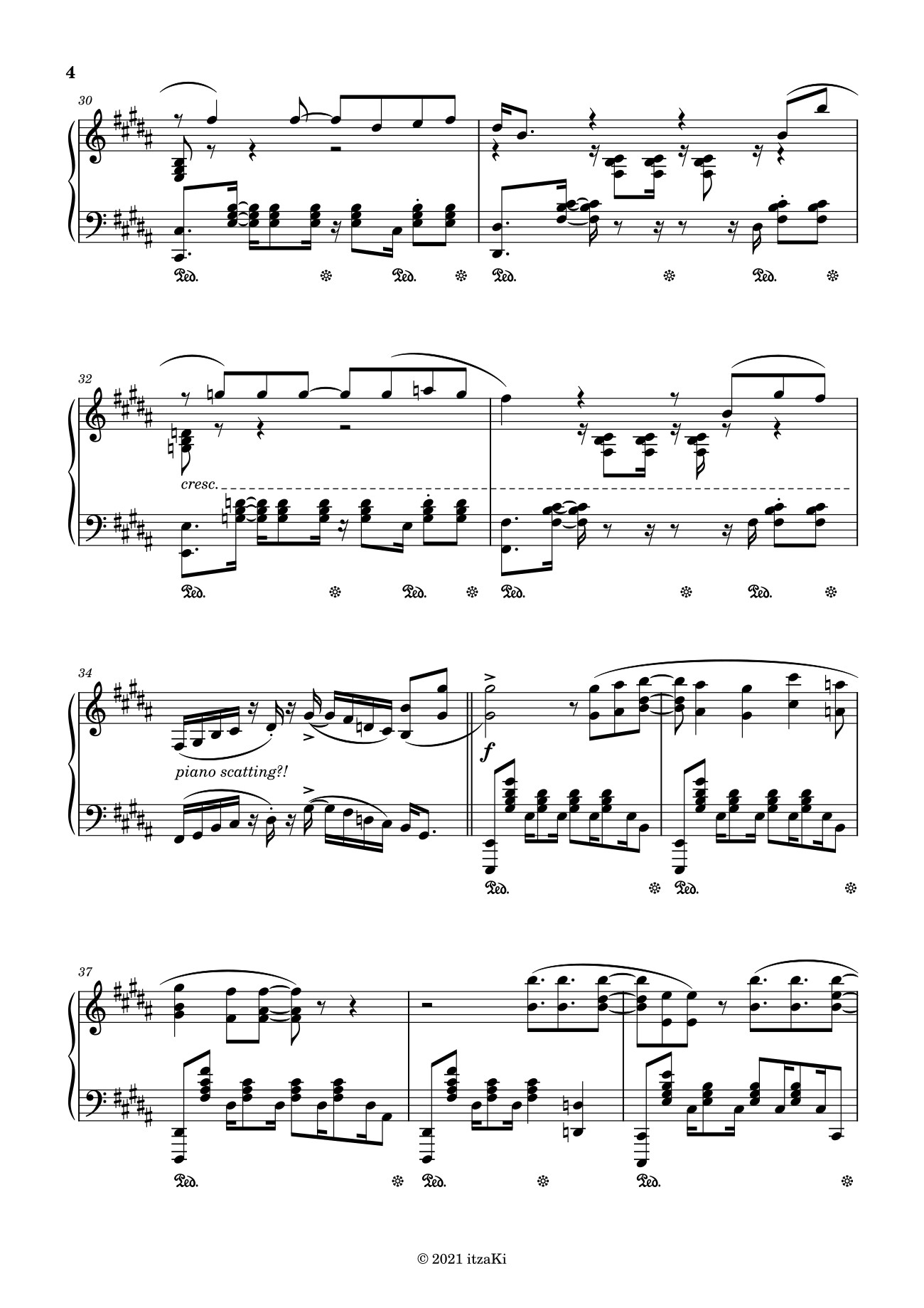 Page 4 of Sheet music PDF Piano EVERBLUE - Blue Period OP - ItzaKi
