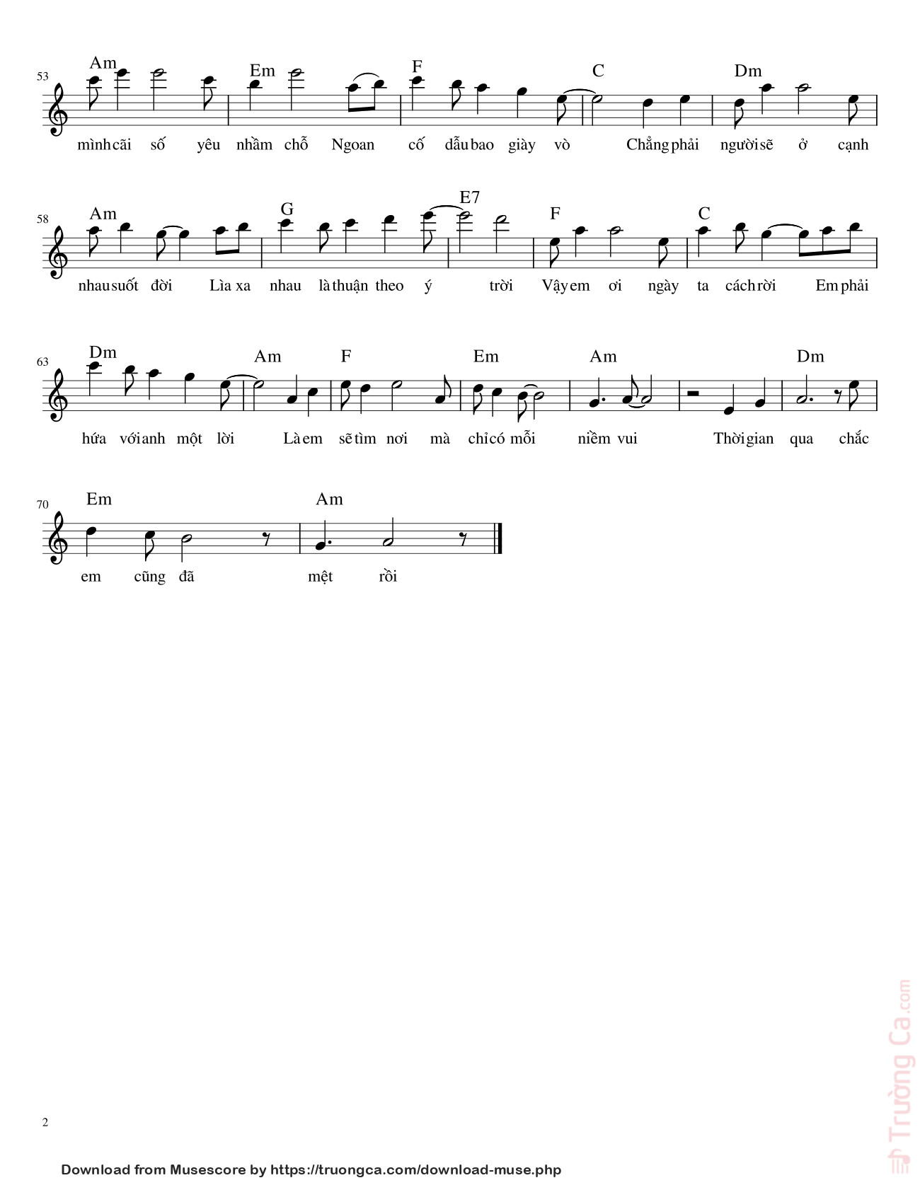 Page 2 of Sheet music PDF Thuận theo ý trời - Nov103