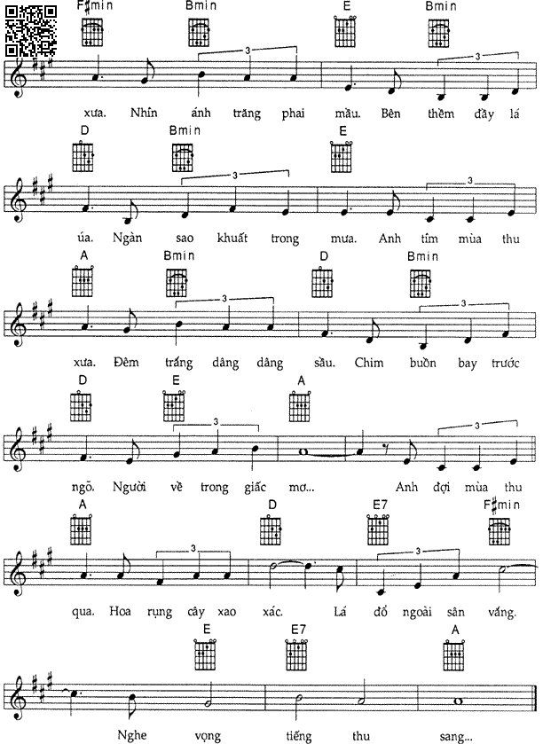 Page 3 of Sheet music PDF Gọi mùa thu mơ - Phạm Anh Dũng