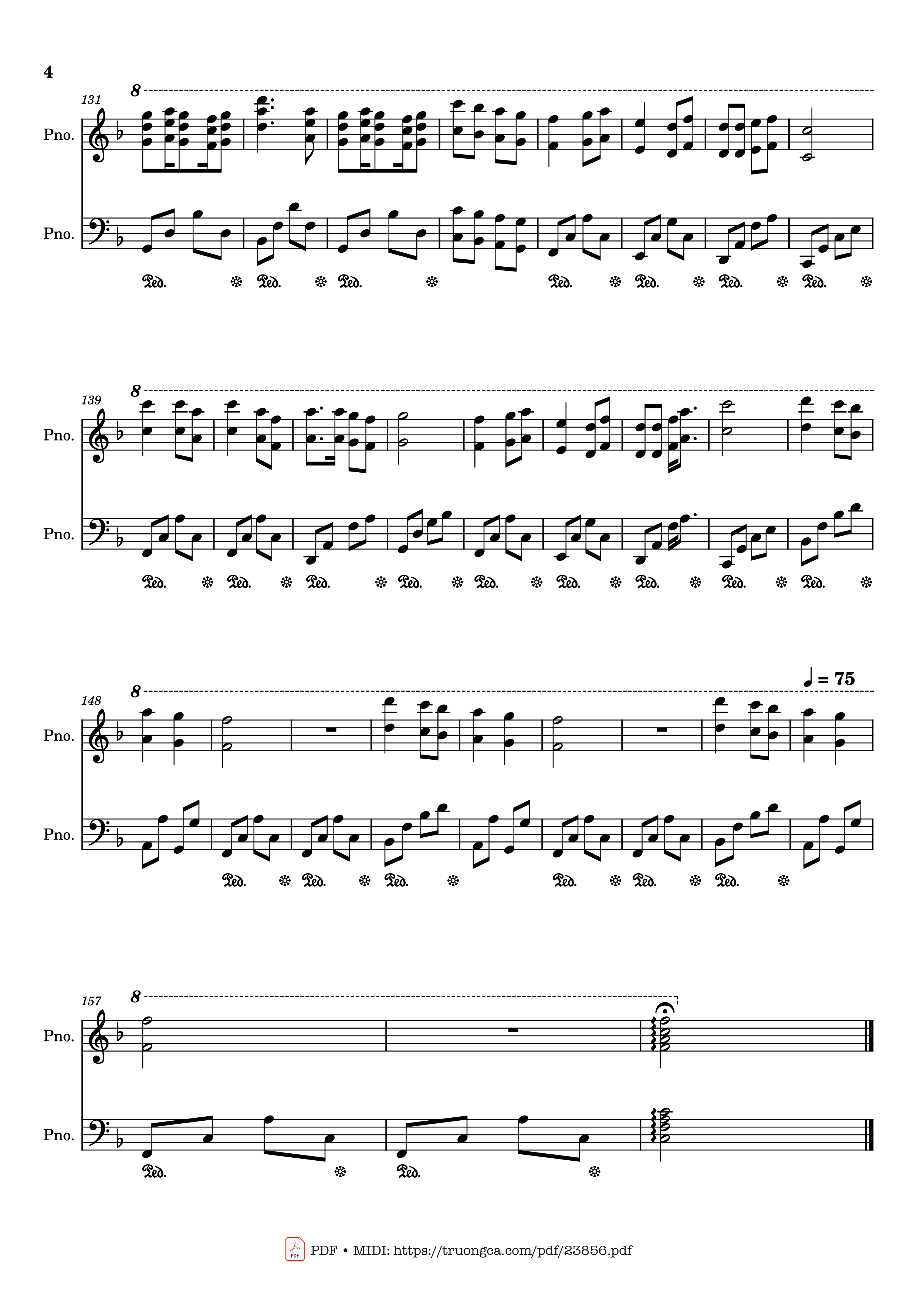 Page 4 of Sheet music PDF Đón xuân Sheet Piano - Phạm Đình Chương