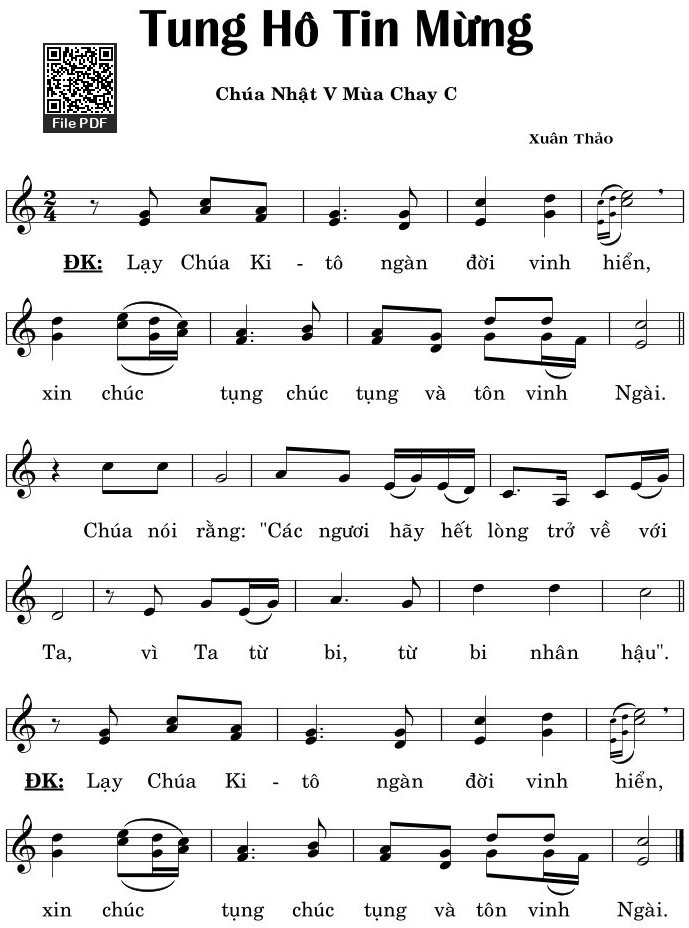 Page 3 of Sheet music PDF Thtm. Chúa Nhật 5 Mùa Chay - Xuân Thảo