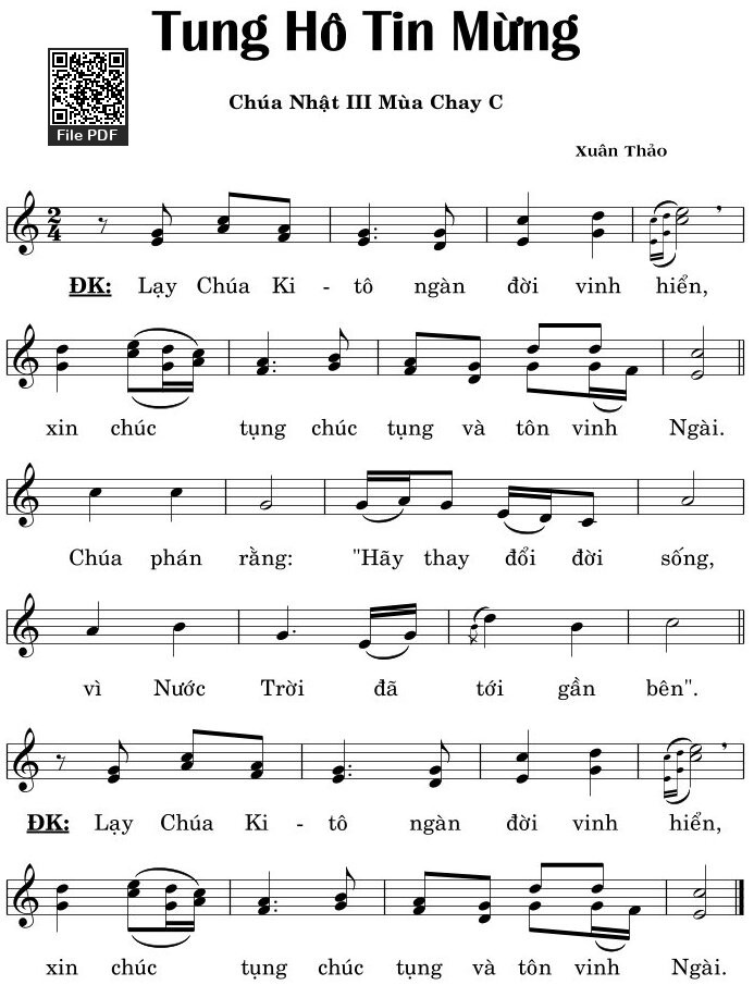 Page 3 of Sheet music PDF Thtm. Chúa Nhật 3 Mùa Chay - Xuân Thảo
