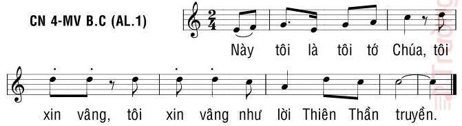 Page 2 of Sheet music PDF Thtm. Chúa Nhật 4 Mùa Vọng - Bùi Ninh