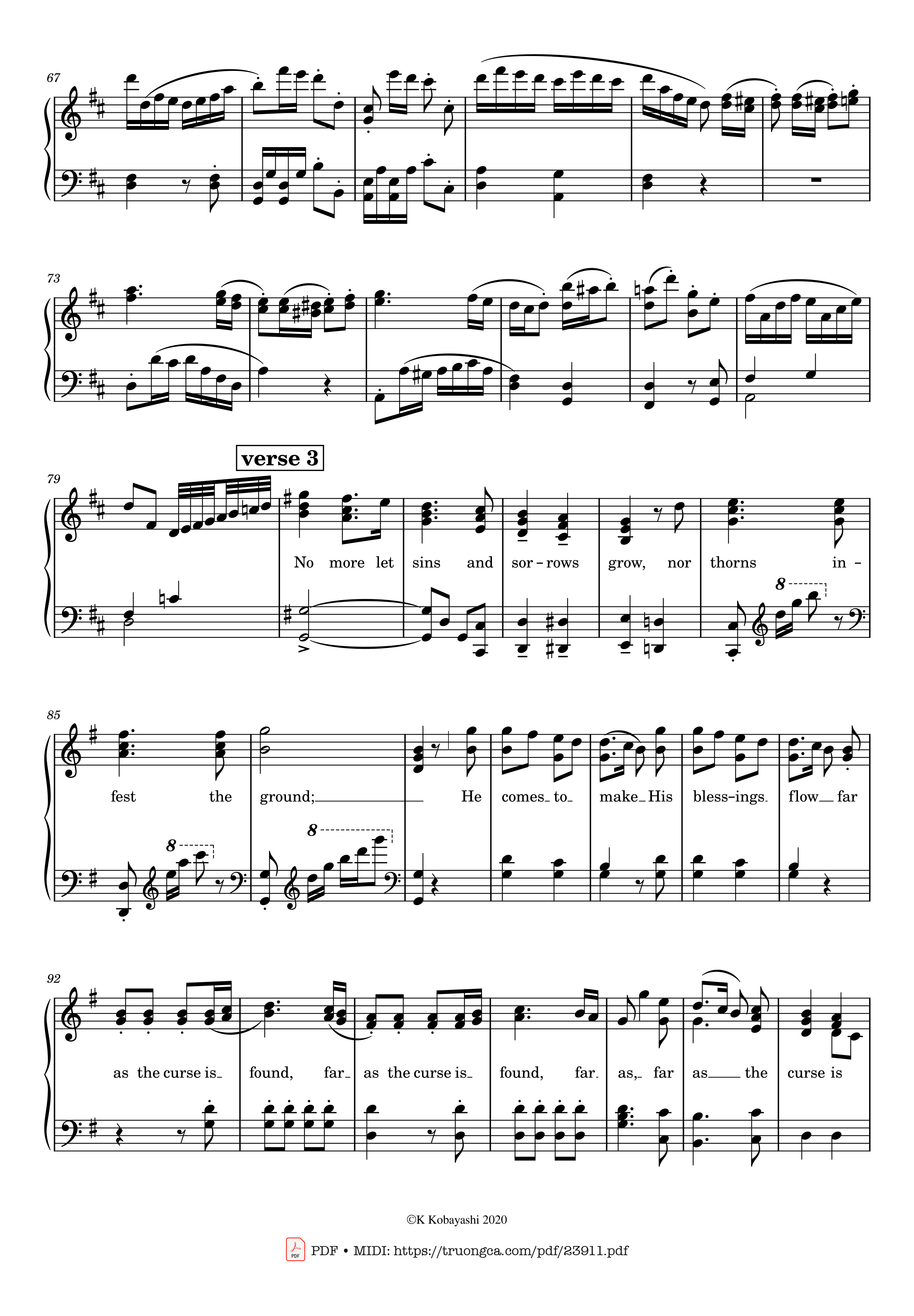 Page 3 of Sheet music PDF Joy to the World! The Lord is come Sheet Piano - Lowell Mason