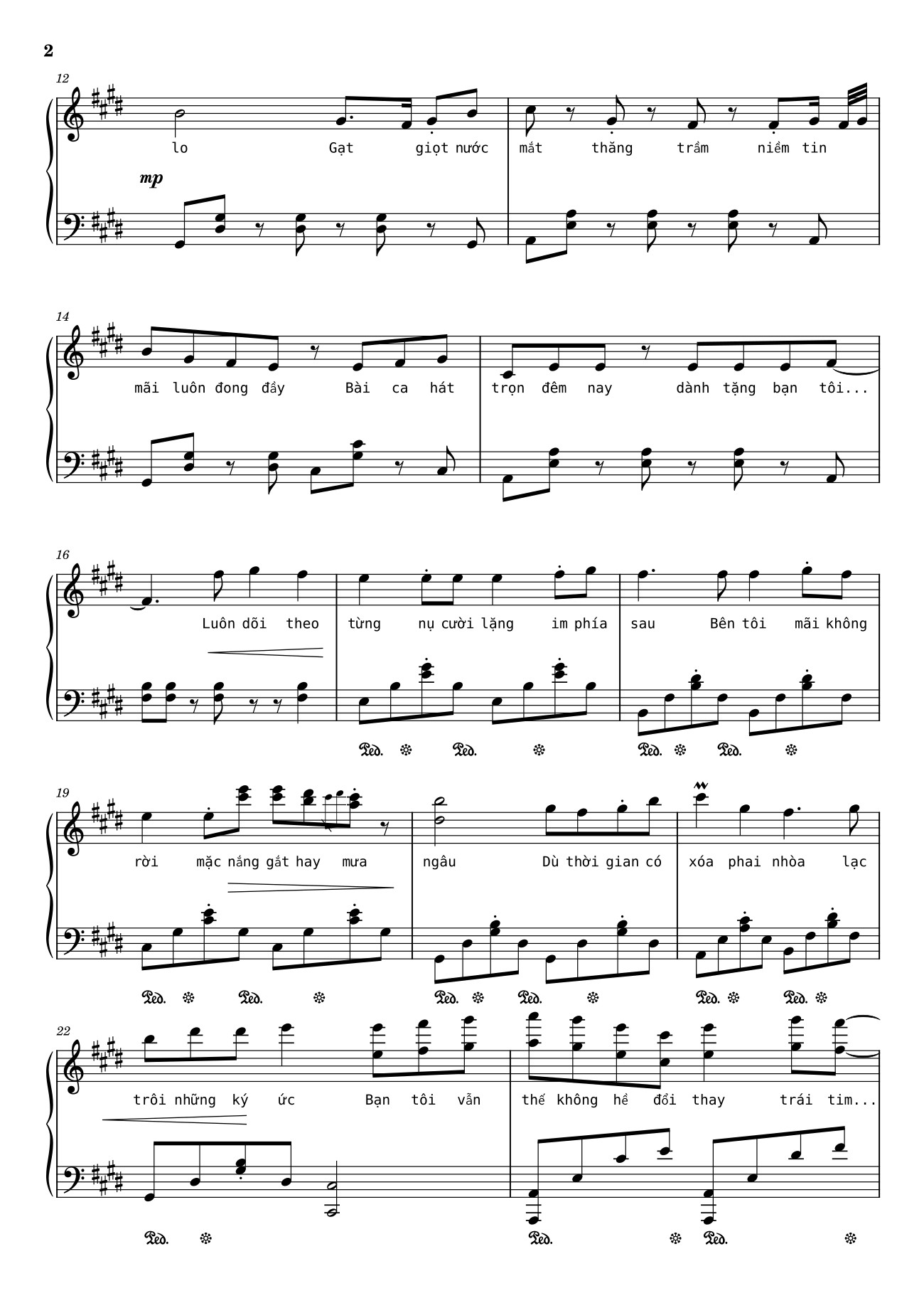Page 2 of Sheet music PDF Như ngày hôm qua Sheet Piano - Ngo_Duong_Hoang_An