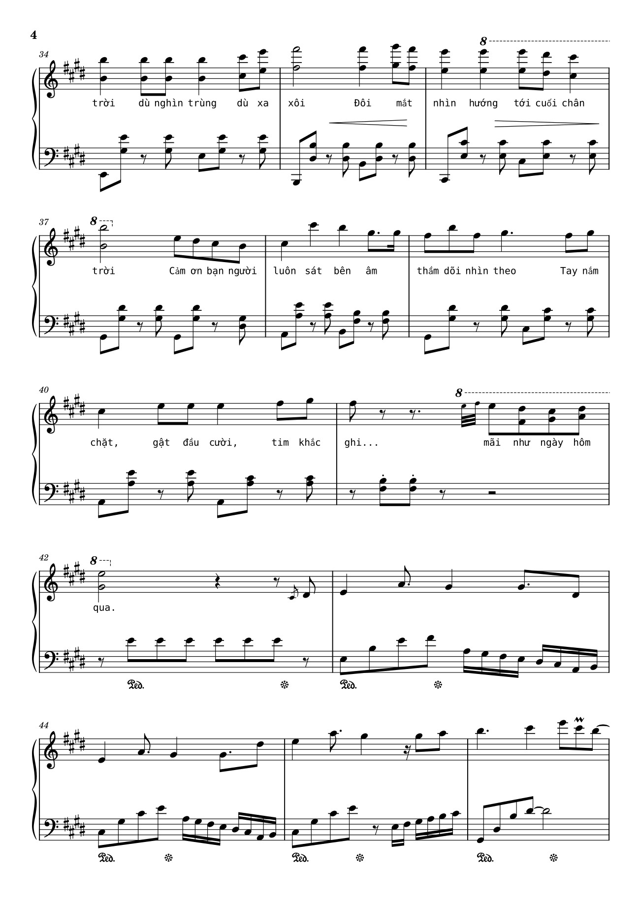 Page 4 of Sheet music PDF Như ngày hôm qua Sheet Piano - Ngo_Duong_Hoang_An