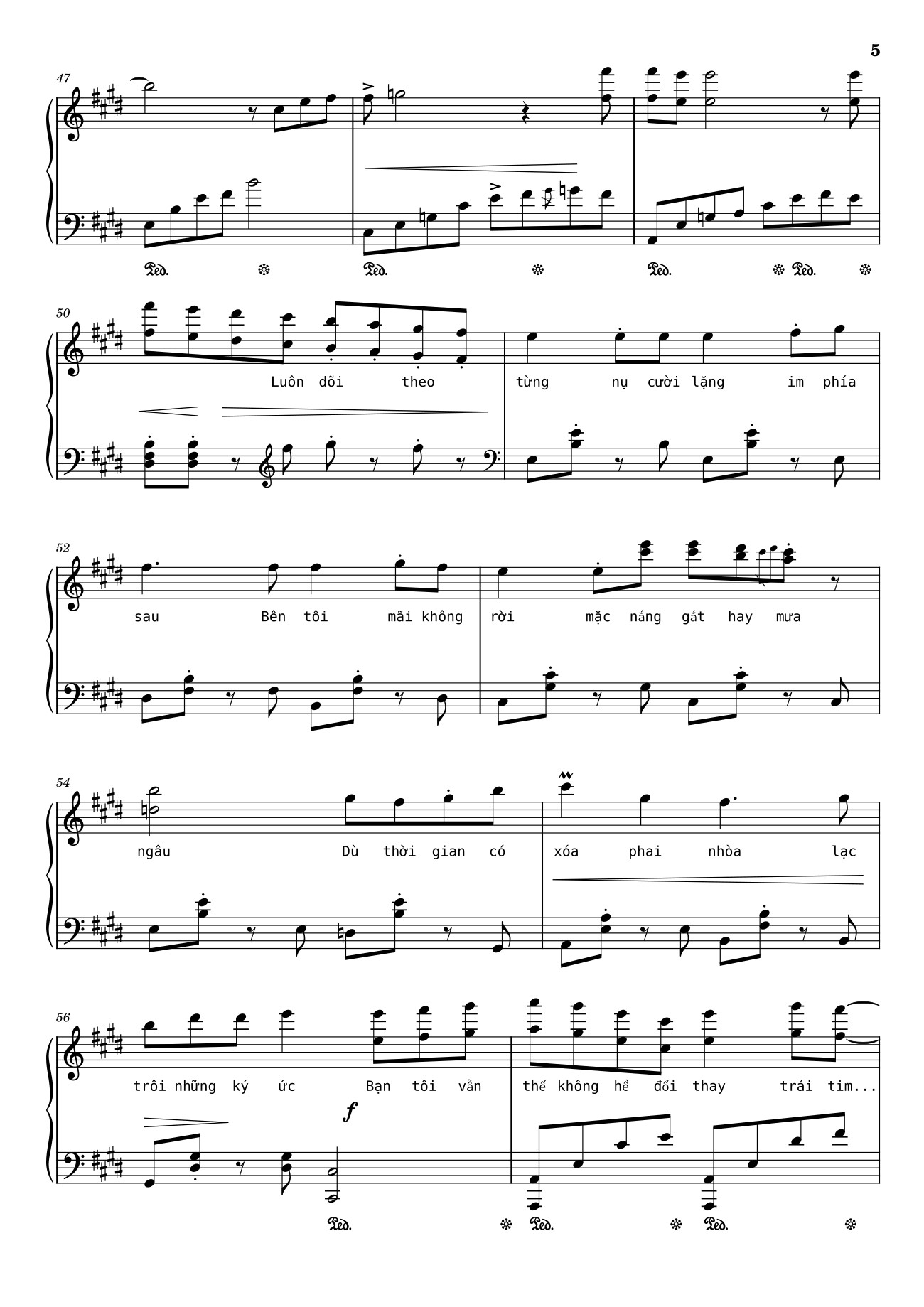 Page 5 of Sheet music PDF Như ngày hôm qua Sheet Piano - Ngo_Duong_Hoang_An