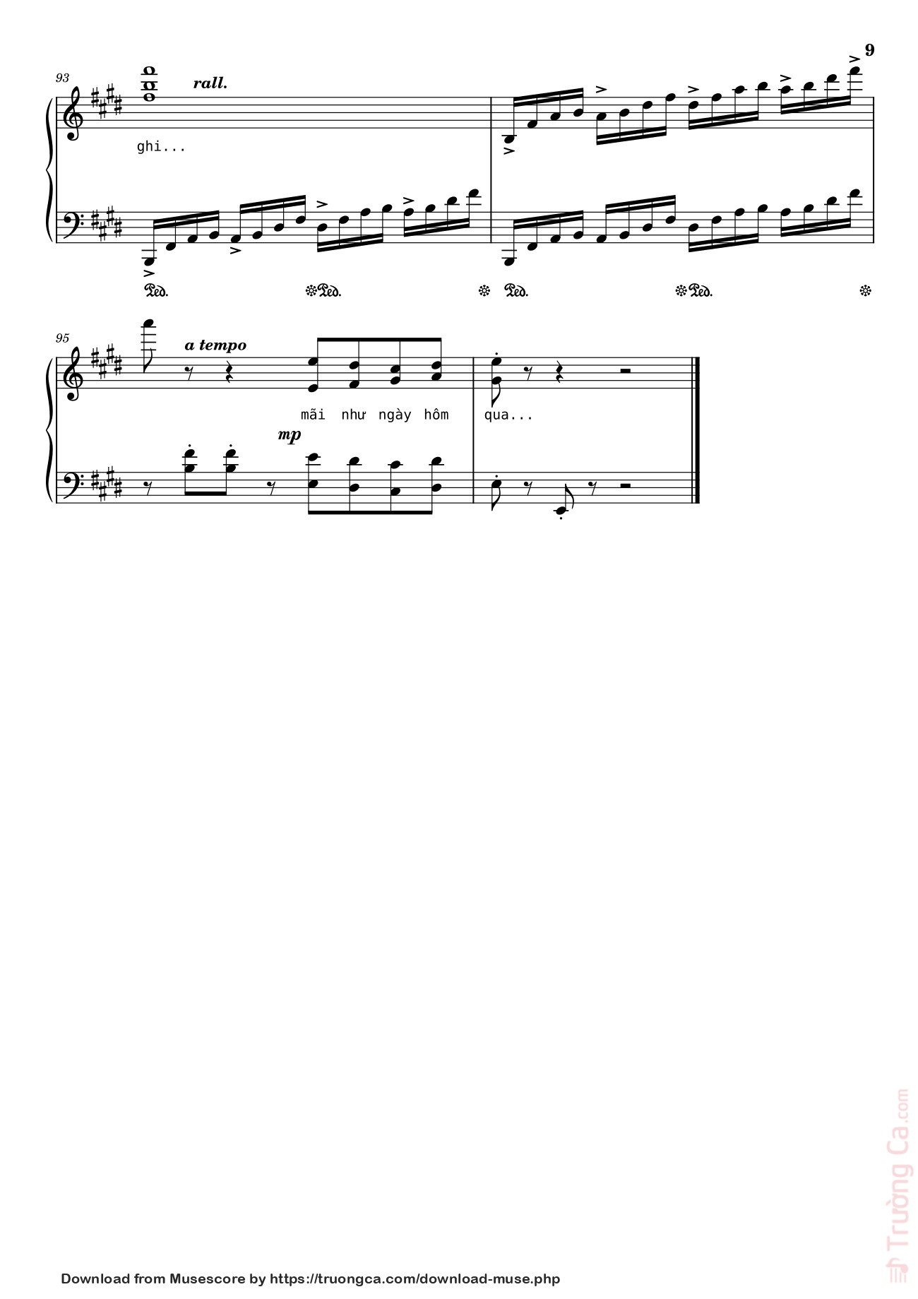 Page 9 of Sheet music PDF Như ngày hôm qua Sheet Piano - Ngo_Duong_Hoang_An