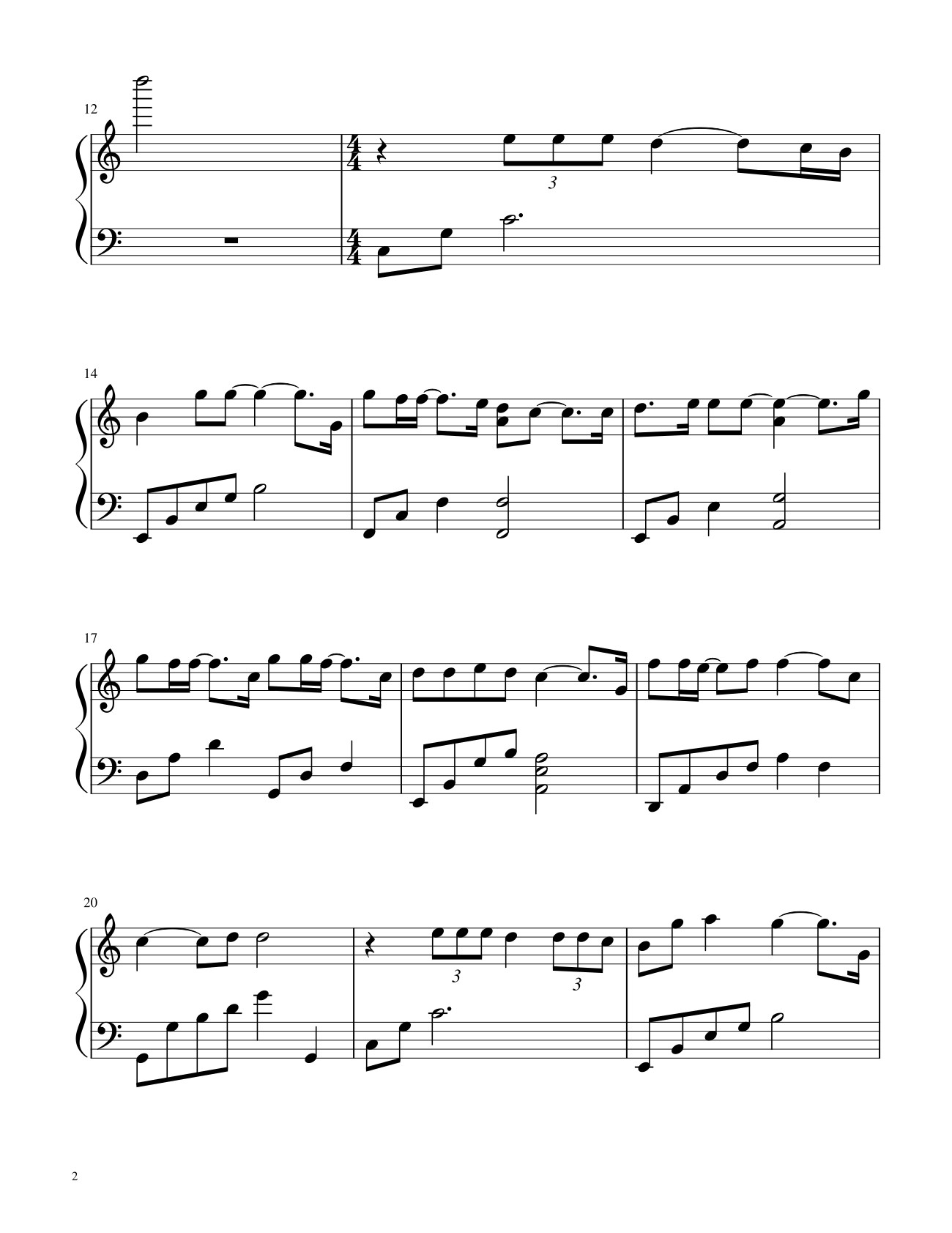 Page 2 of Sheet music PDF Đừng quên tên anh - Linhnguyen291