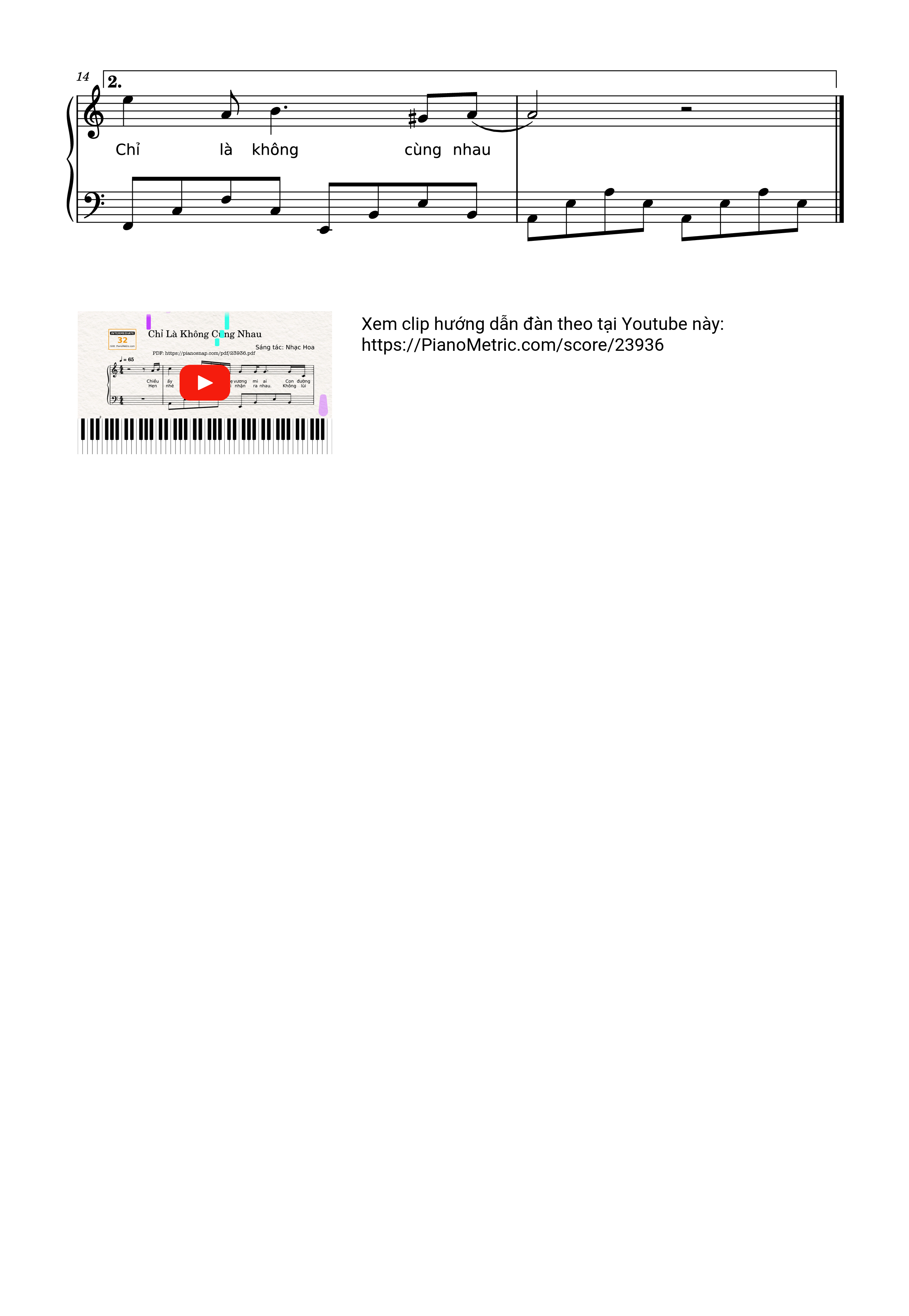 Page 3 of Sheet music PDF Chỉ Là Không Cùng Nhau Sheet Piano - Doanduchoa156
