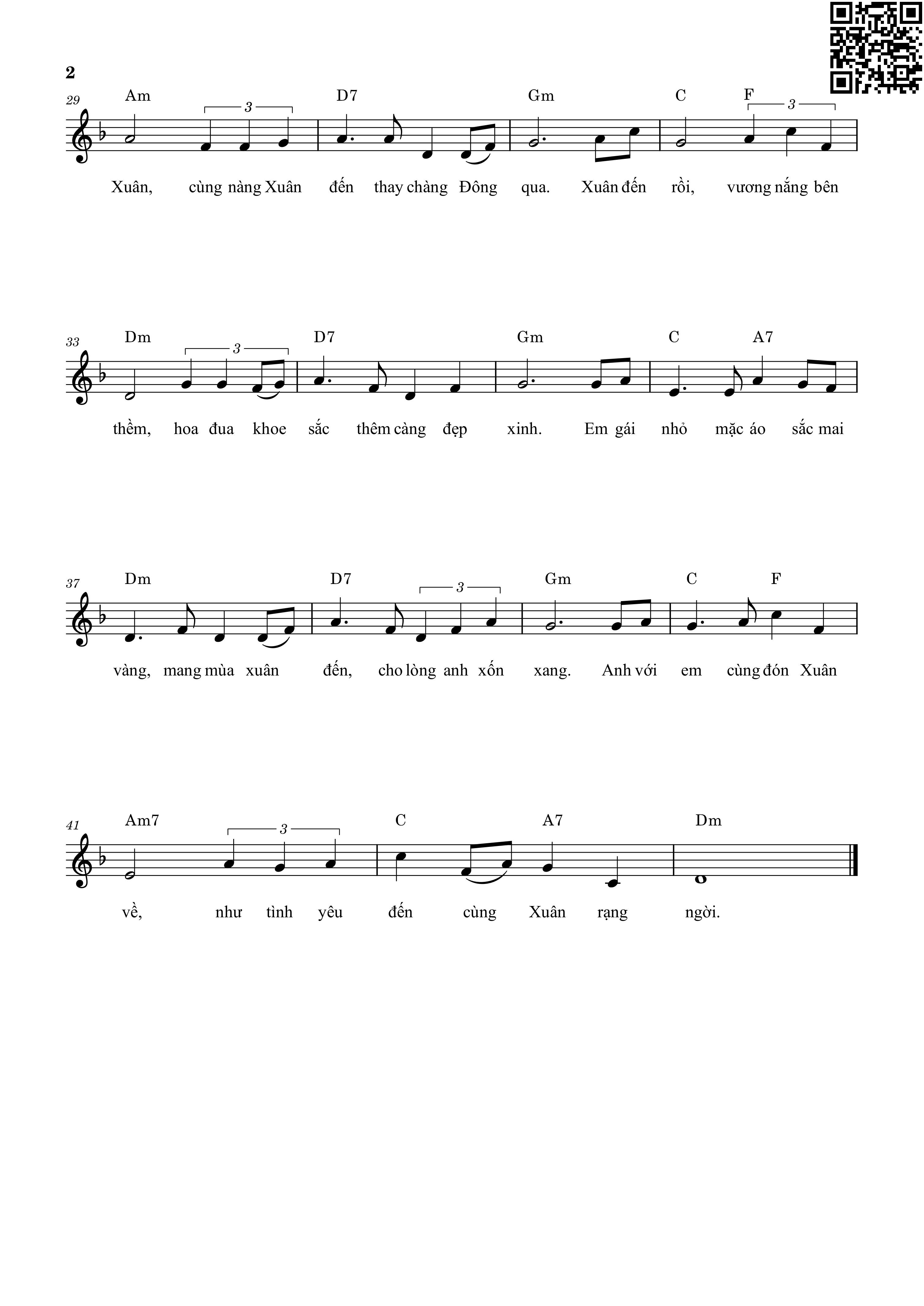 Page 4 of Sheet music PDF Gọi xuân - Hà Huy