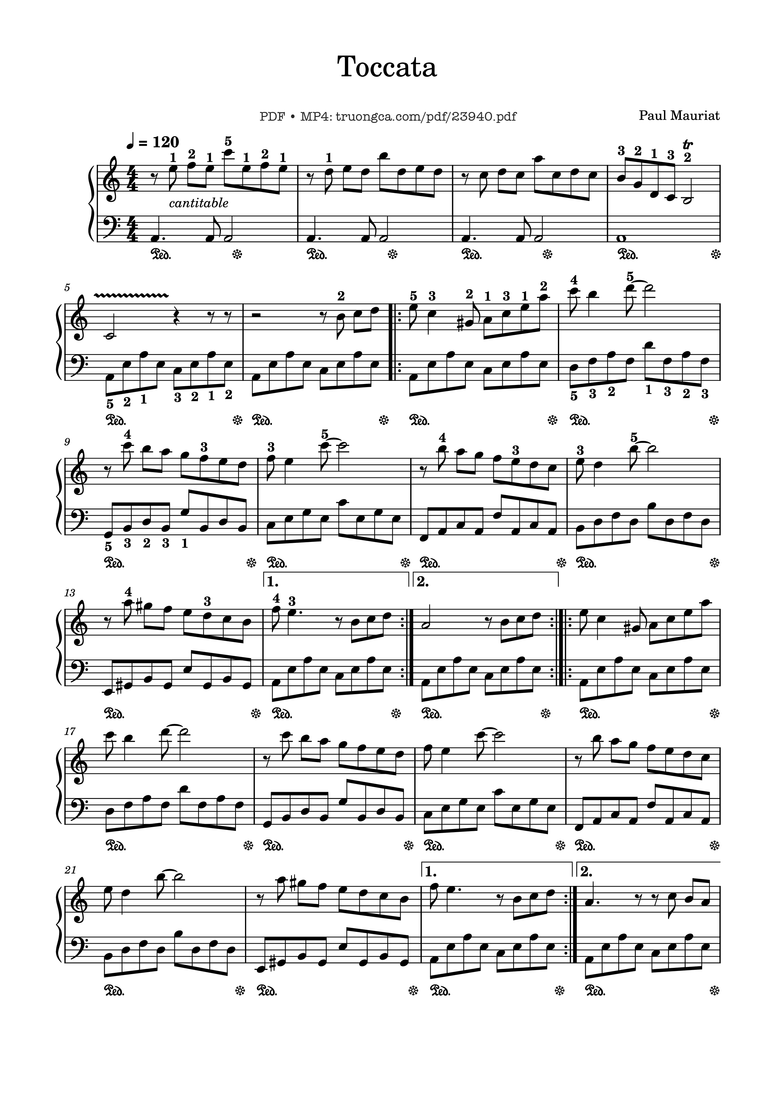 Sheet PDF of Toccata – Paul Mauriat Sheet Piano