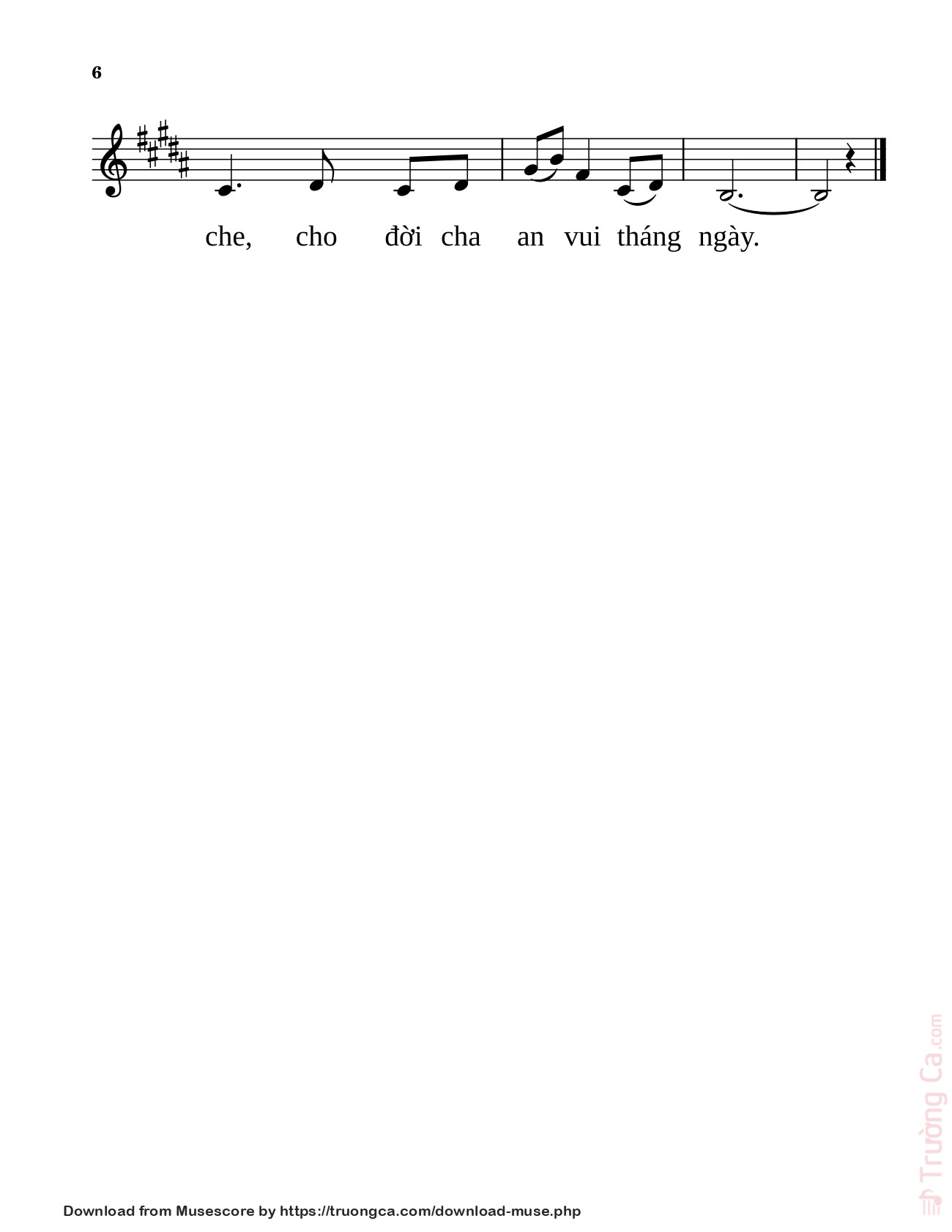 Page 6 of Sheet music PDF Công ơn cha - Anmai