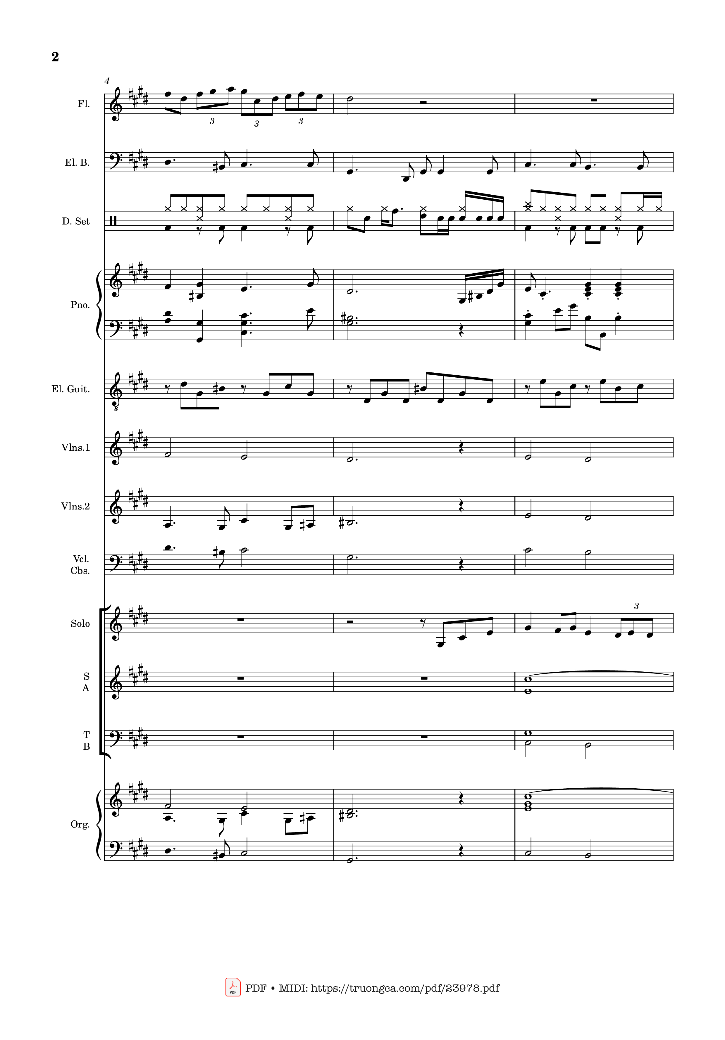 Page 2 of Sheet music PDF MÙA ĐÔNG NĂM ẤY (hợp xướng) - Hoài Đức