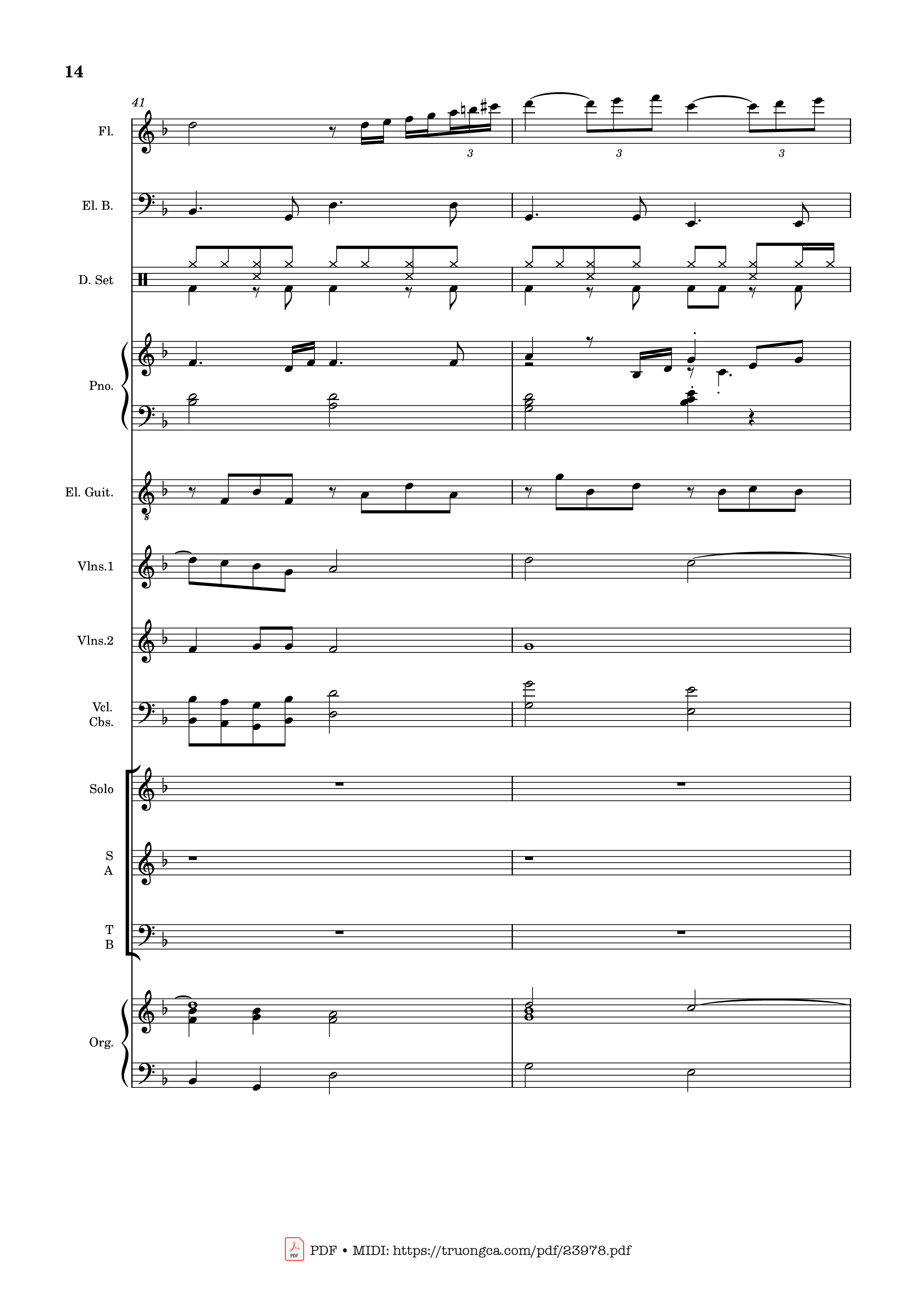 Page 14 of Sheet music PDF MÙA ĐÔNG NĂM ẤY (hợp xướng) - Hoài Đức