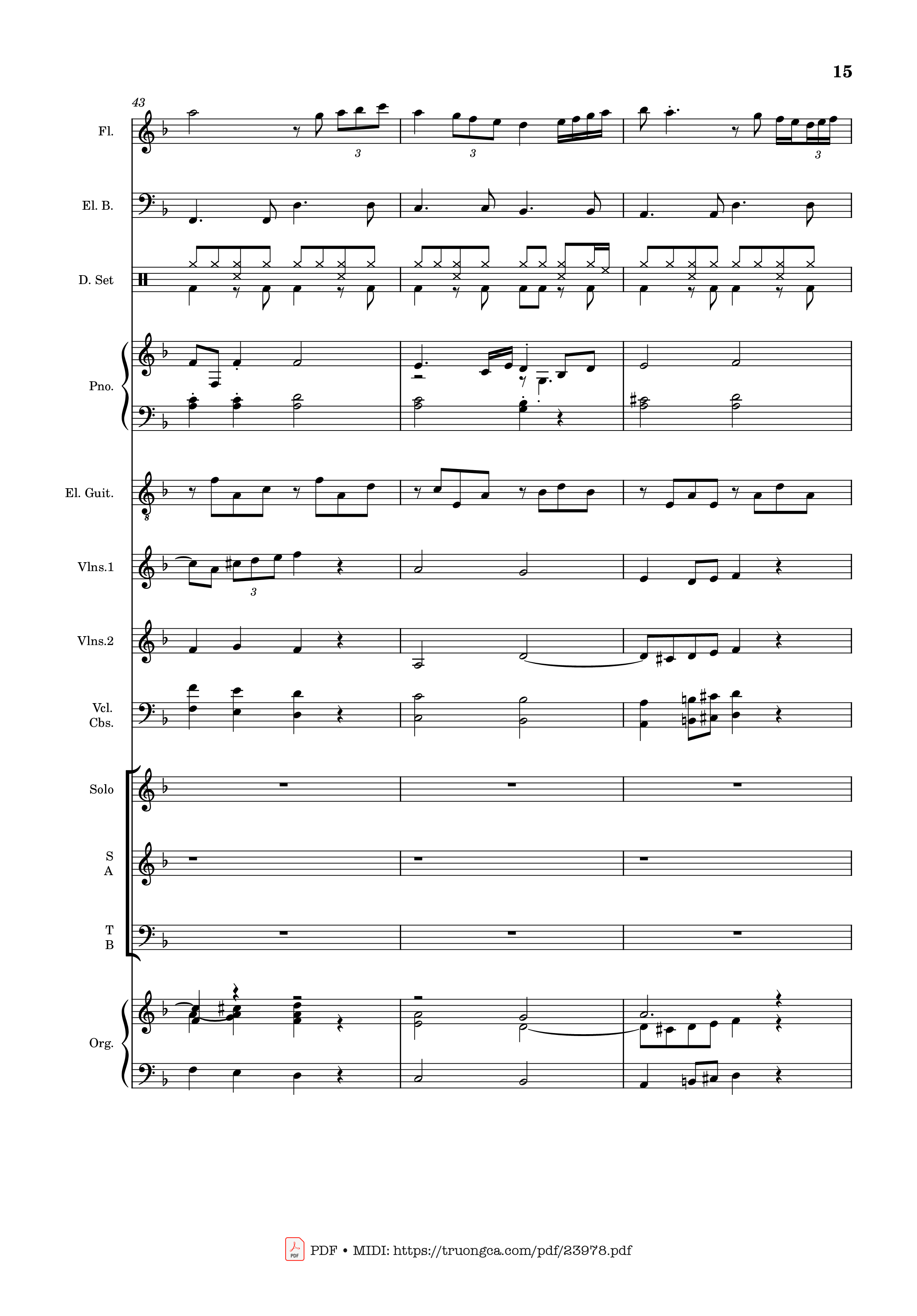 Page 15 of Sheet music PDF MÙA ĐÔNG NĂM ẤY (hợp xướng) - Hoài Đức