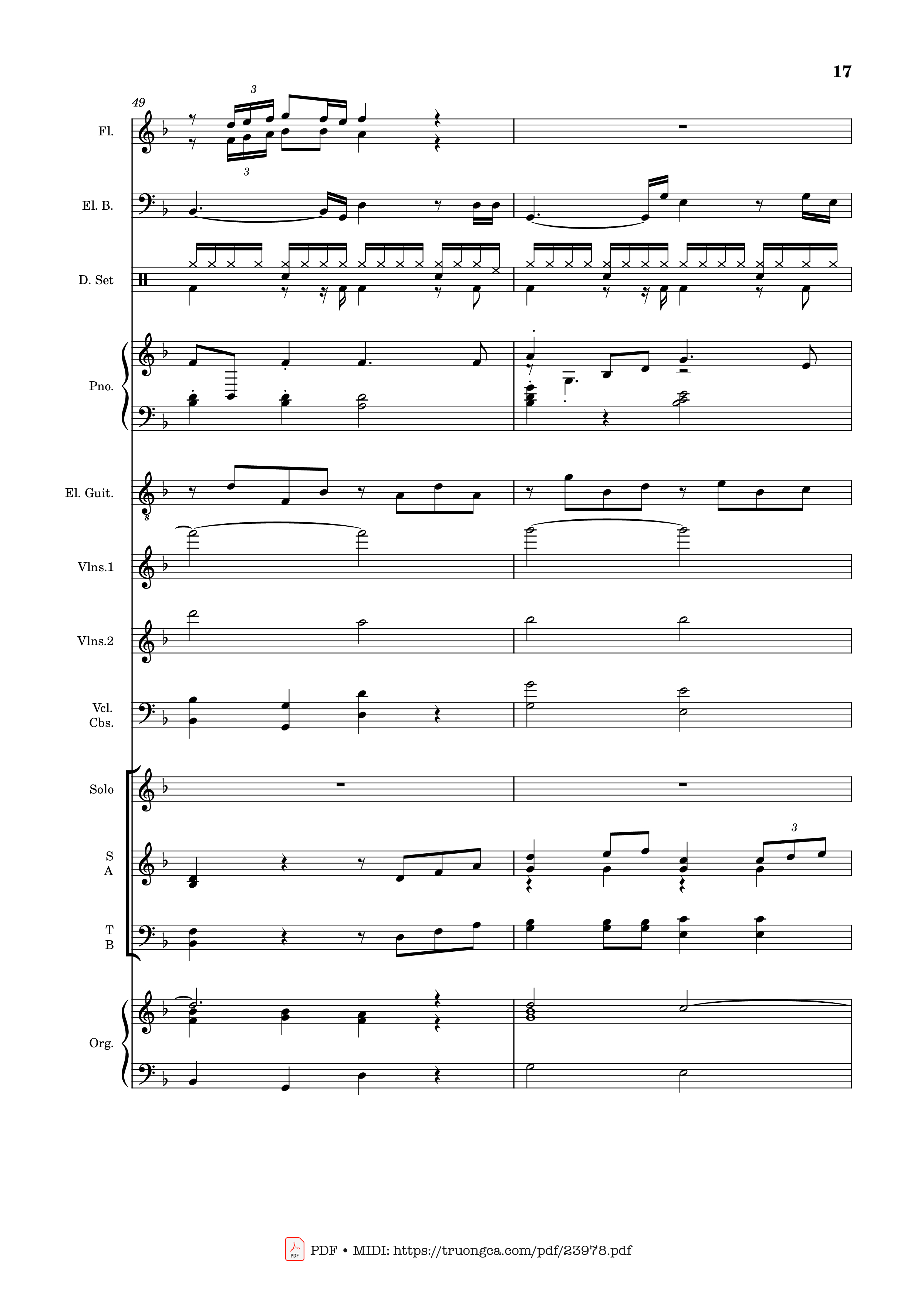Page 17 of Sheet music PDF MÙA ĐÔNG NĂM ẤY (hợp xướng) - Hoài Đức