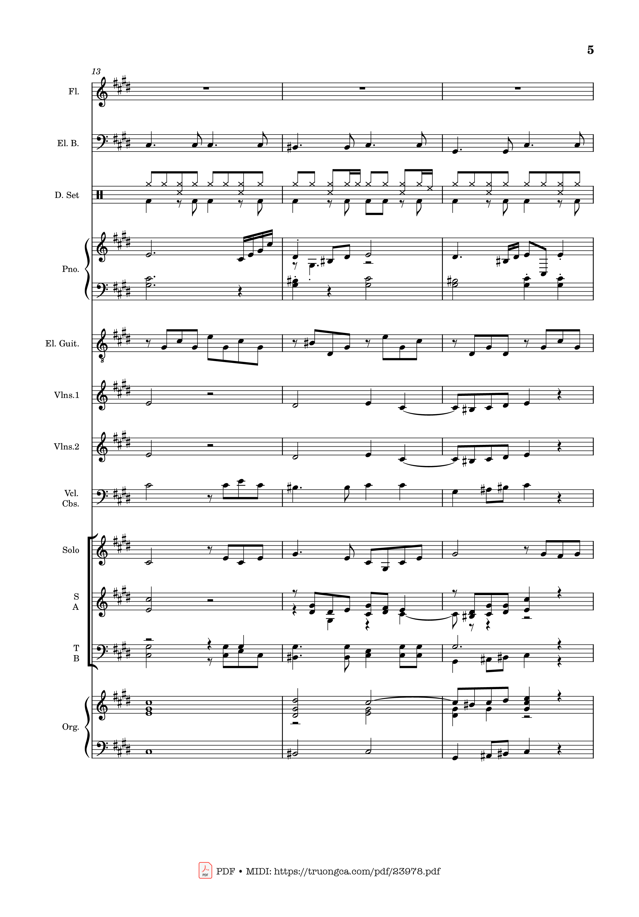 Page 5 of Sheet music PDF MÙA ĐÔNG NĂM ẤY (hợp xướng) - Hoài Đức