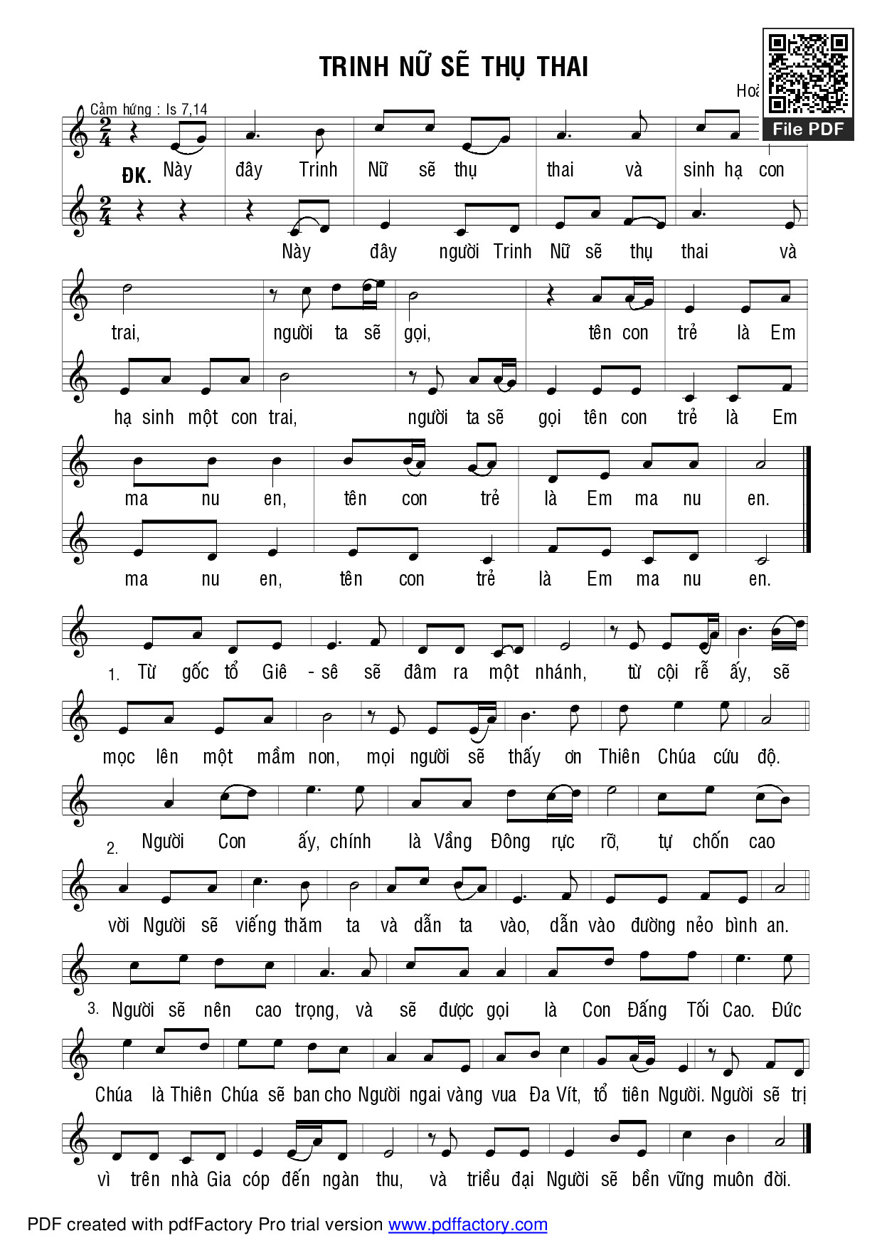 Trinh Nữ Sẽ Thụ Thai