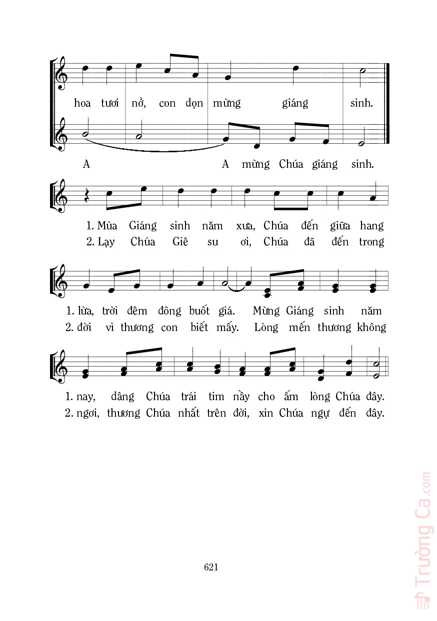 Page 2 of Sheet music PDF Bêlem Nhỏ - Mi Trầm