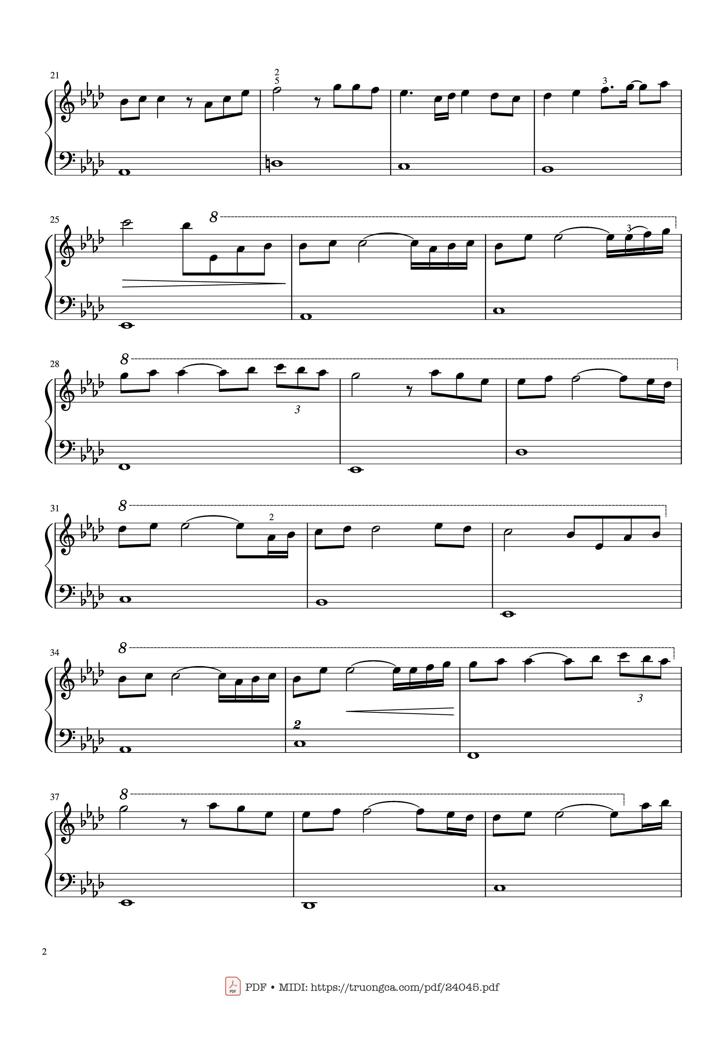 Page 2 of Sheet music PDF Kiss The Rain Piano Simple - Yiruma