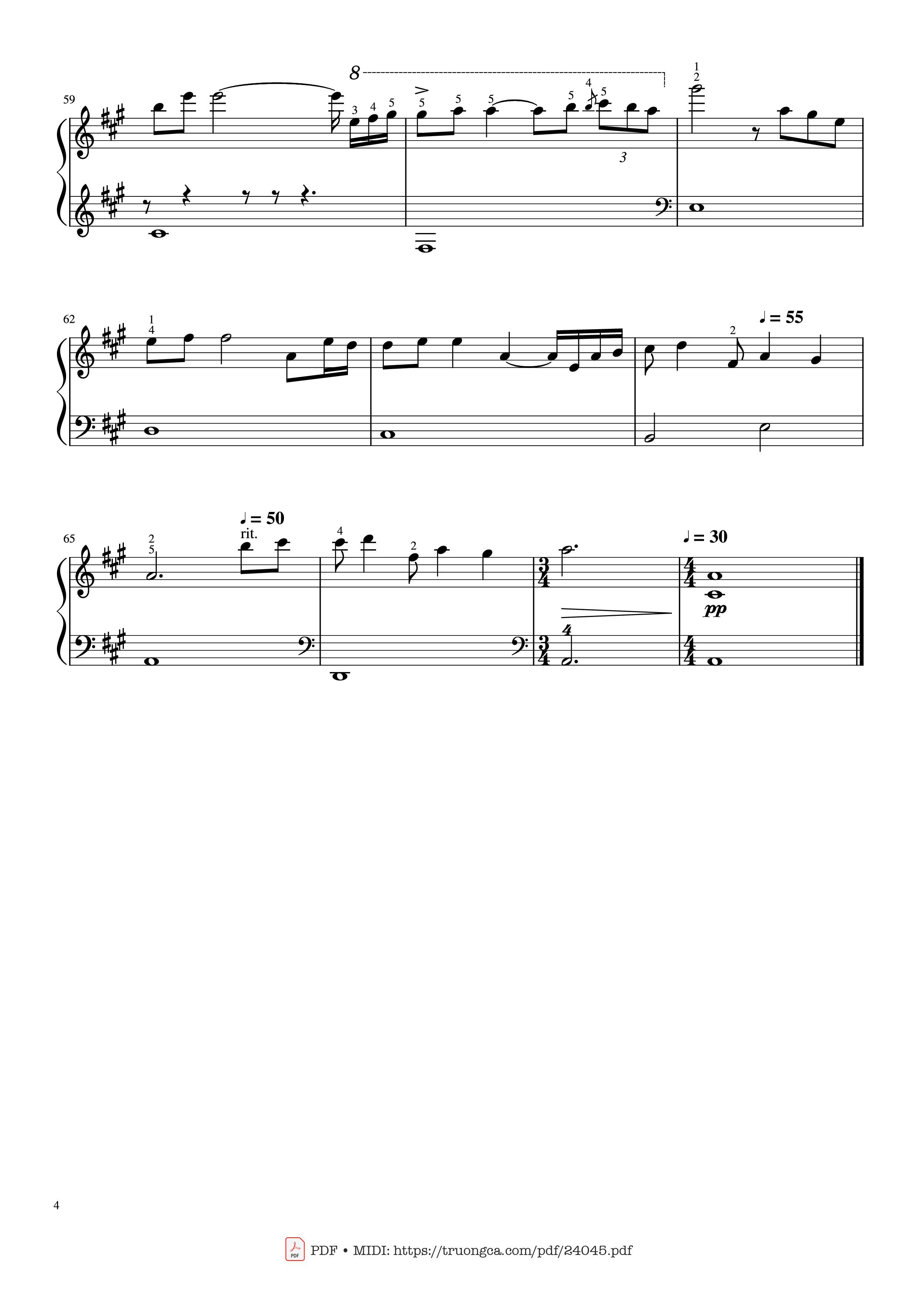 Page 4 of Sheet music PDF Kiss The Rain Piano Simple - Yiruma